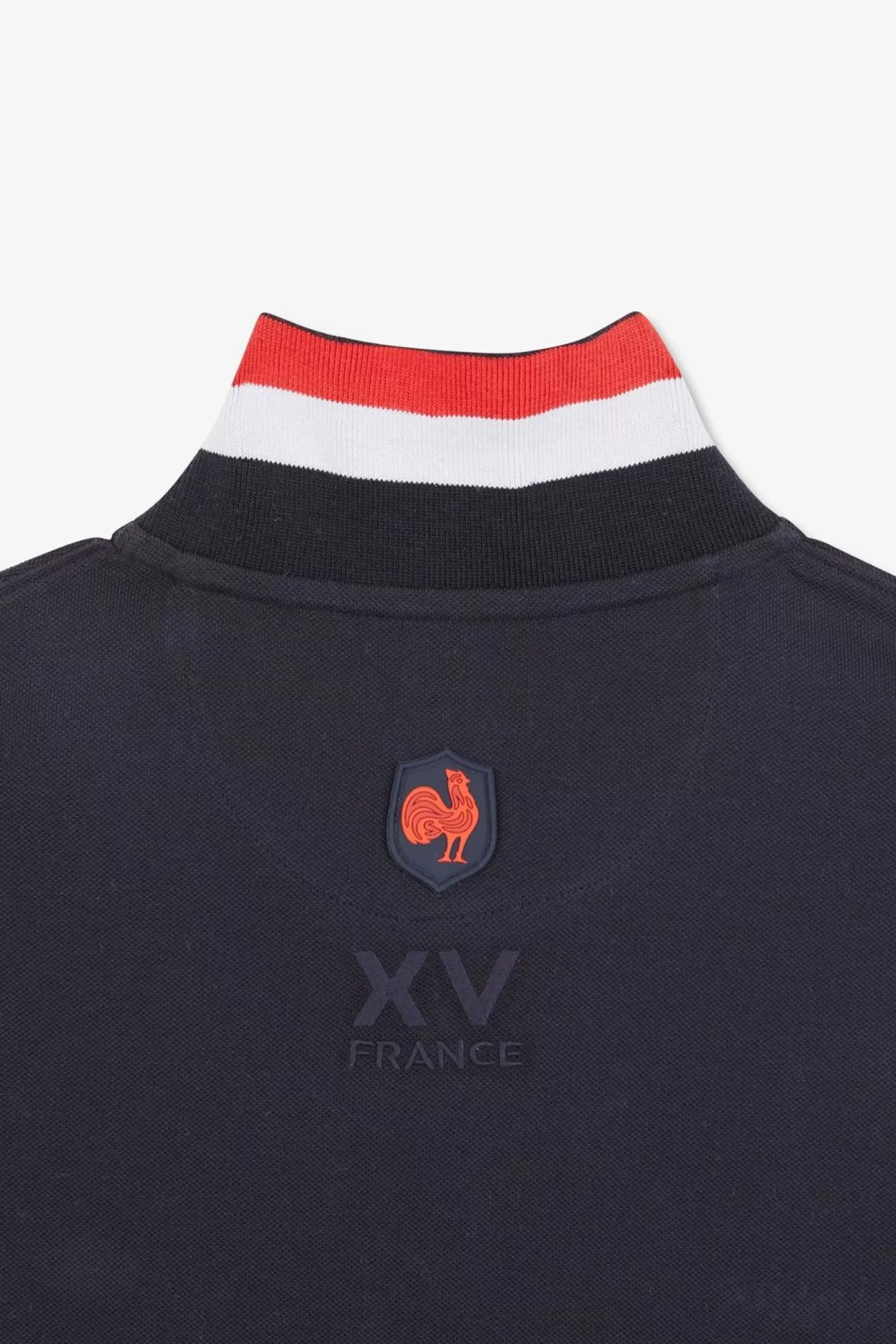 Eden Park Polo Colorblock Rouge En Coton Pique A Broderie Xv De France-Homme Polos