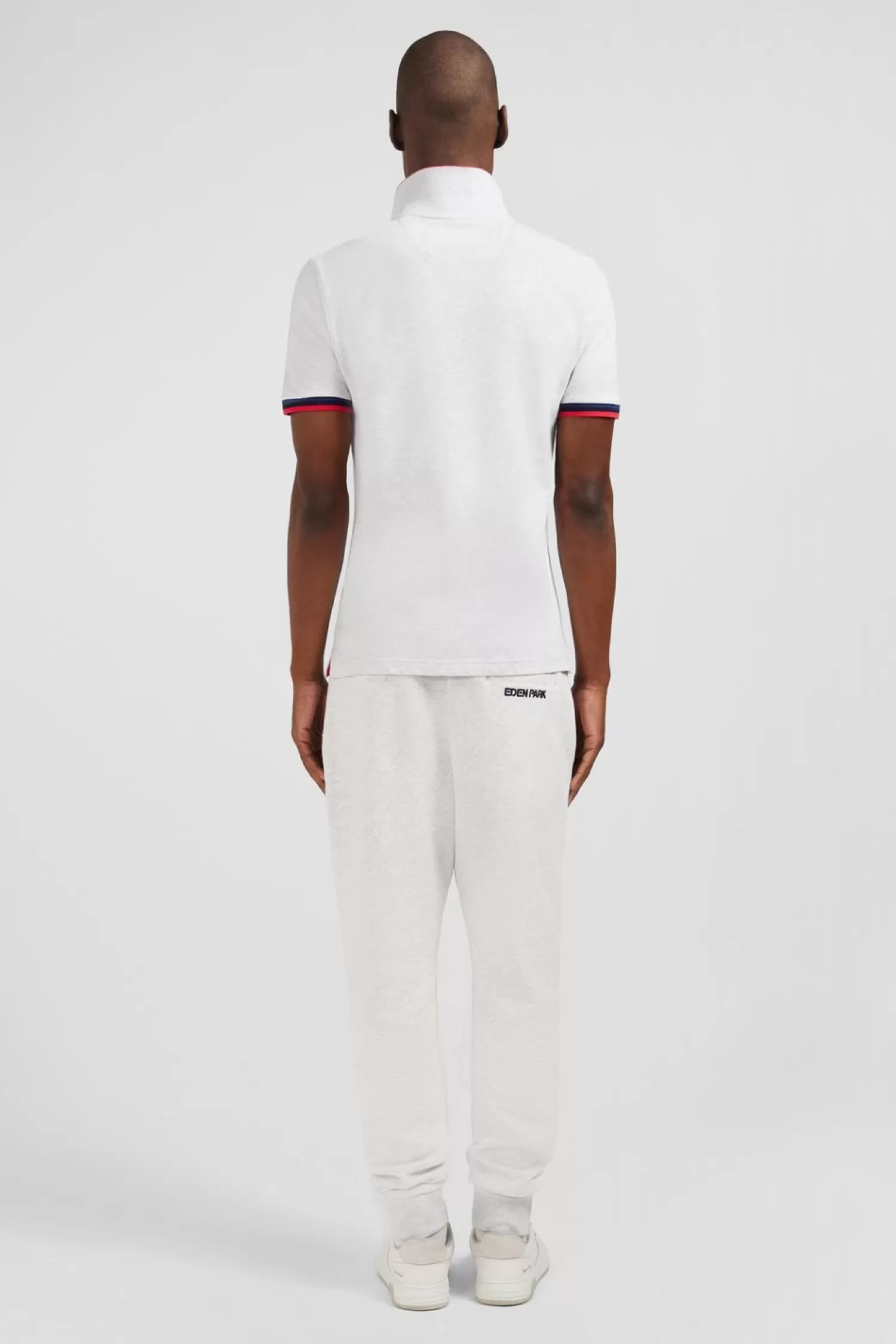 Eden Park Polo Gris A Details Tricolores-Homme Polos
