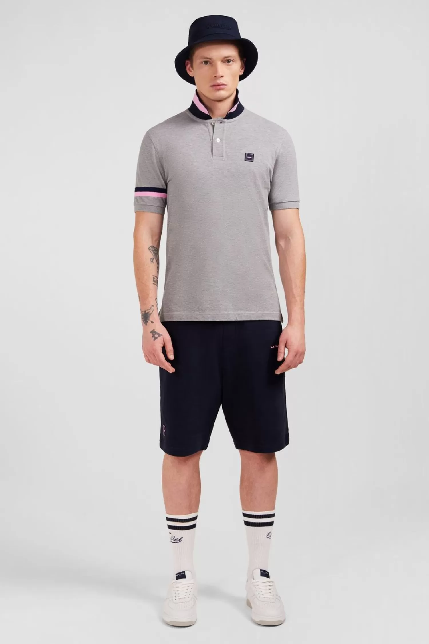 Eden Park Polo Gris A Manches Courtes-Homme Polos