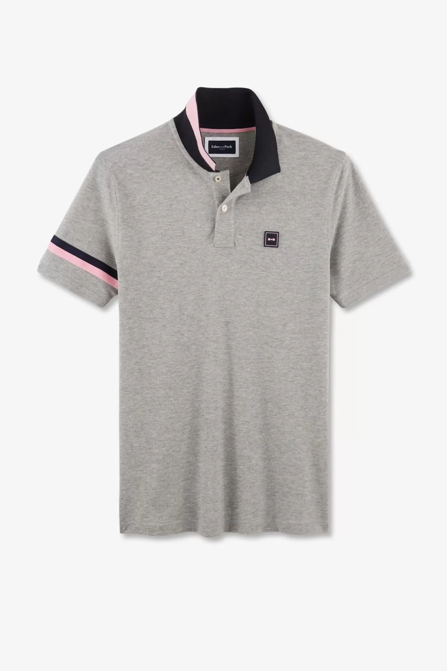 Eden Park Polo Gris A Manches Courtes-Homme Polos