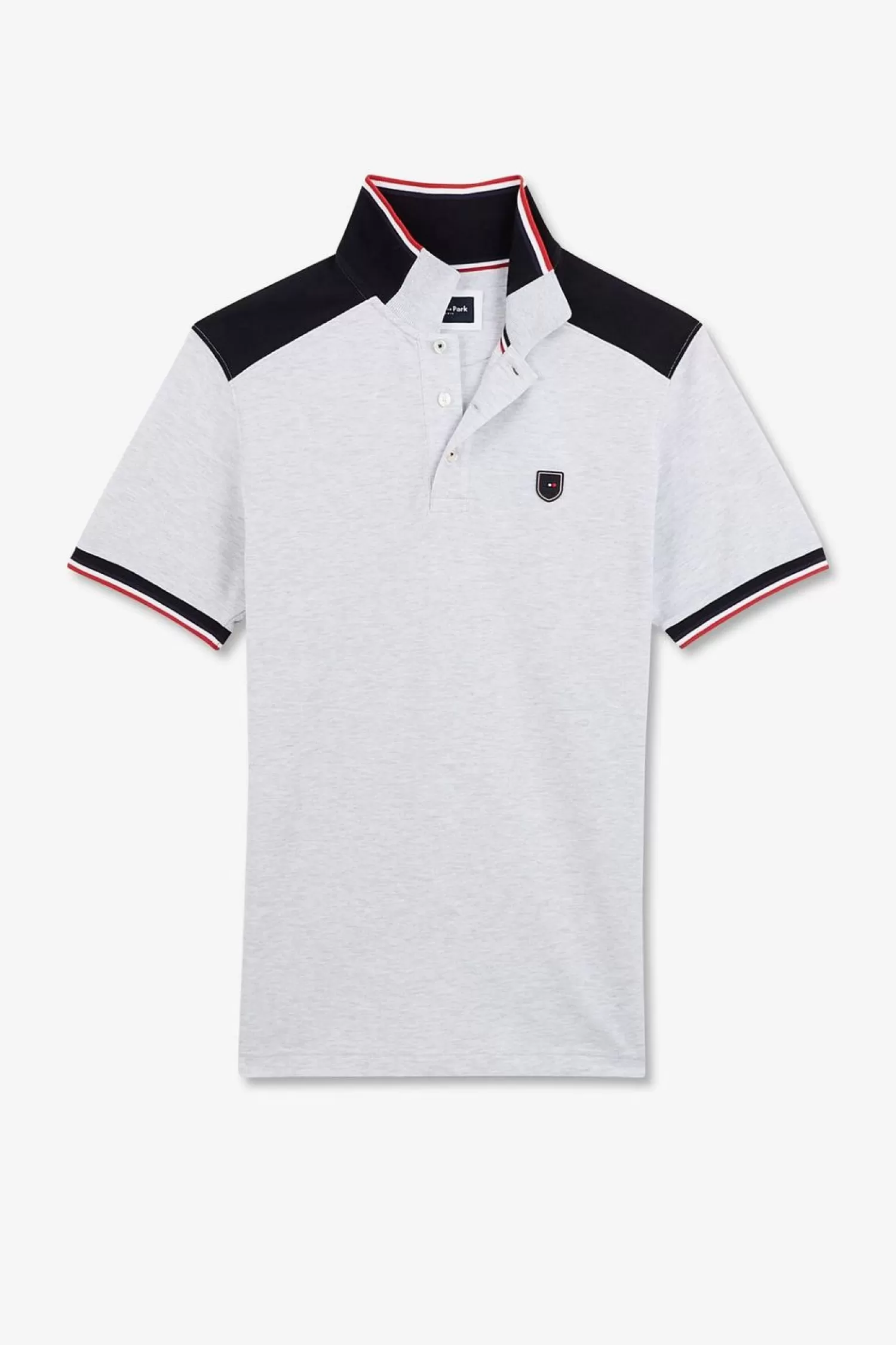 Eden Park Polo Gris Colorblock Manches Courtes-Homme Polos