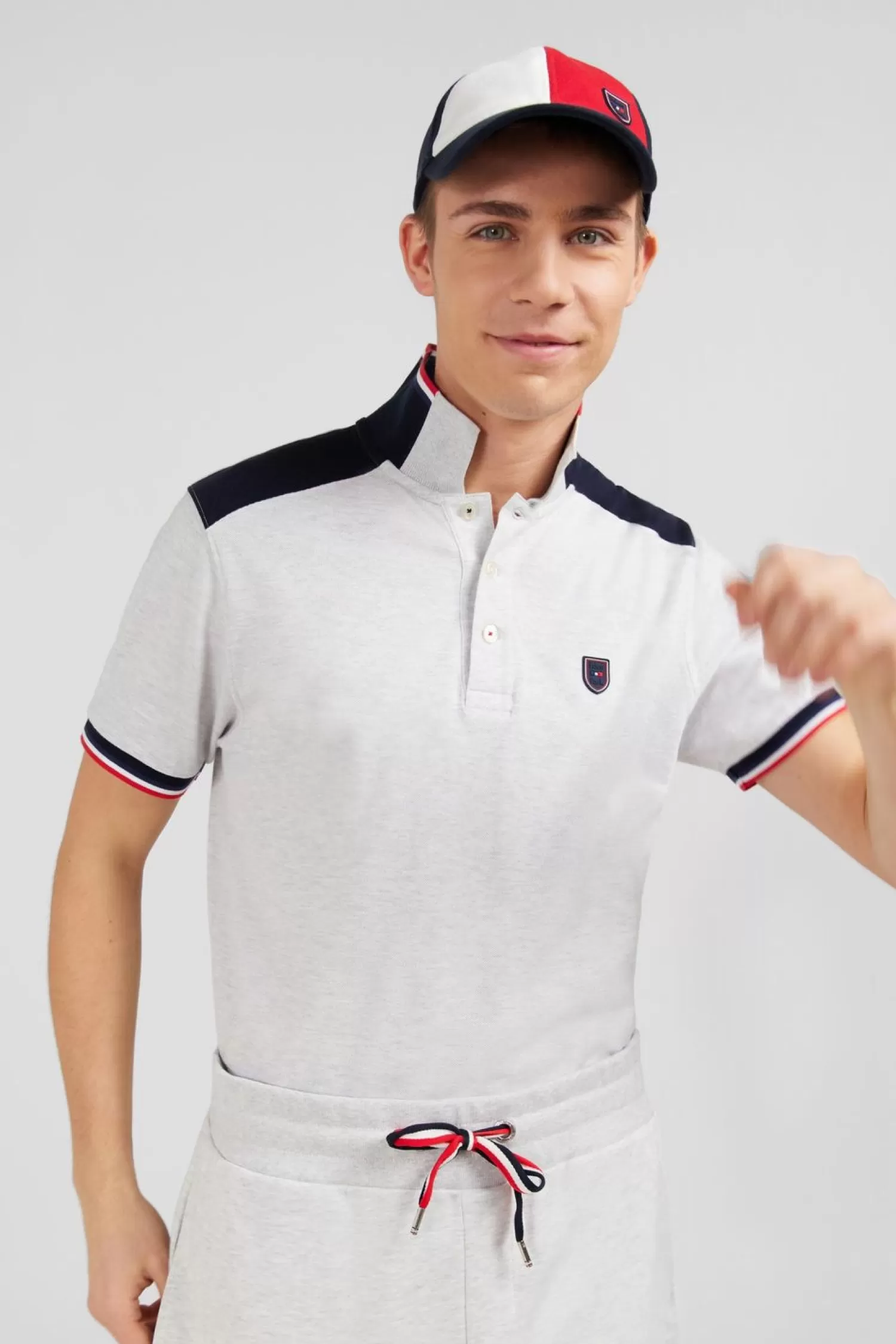 Eden Park Polo Gris Colorblock Manches Courtes-Homme Polos