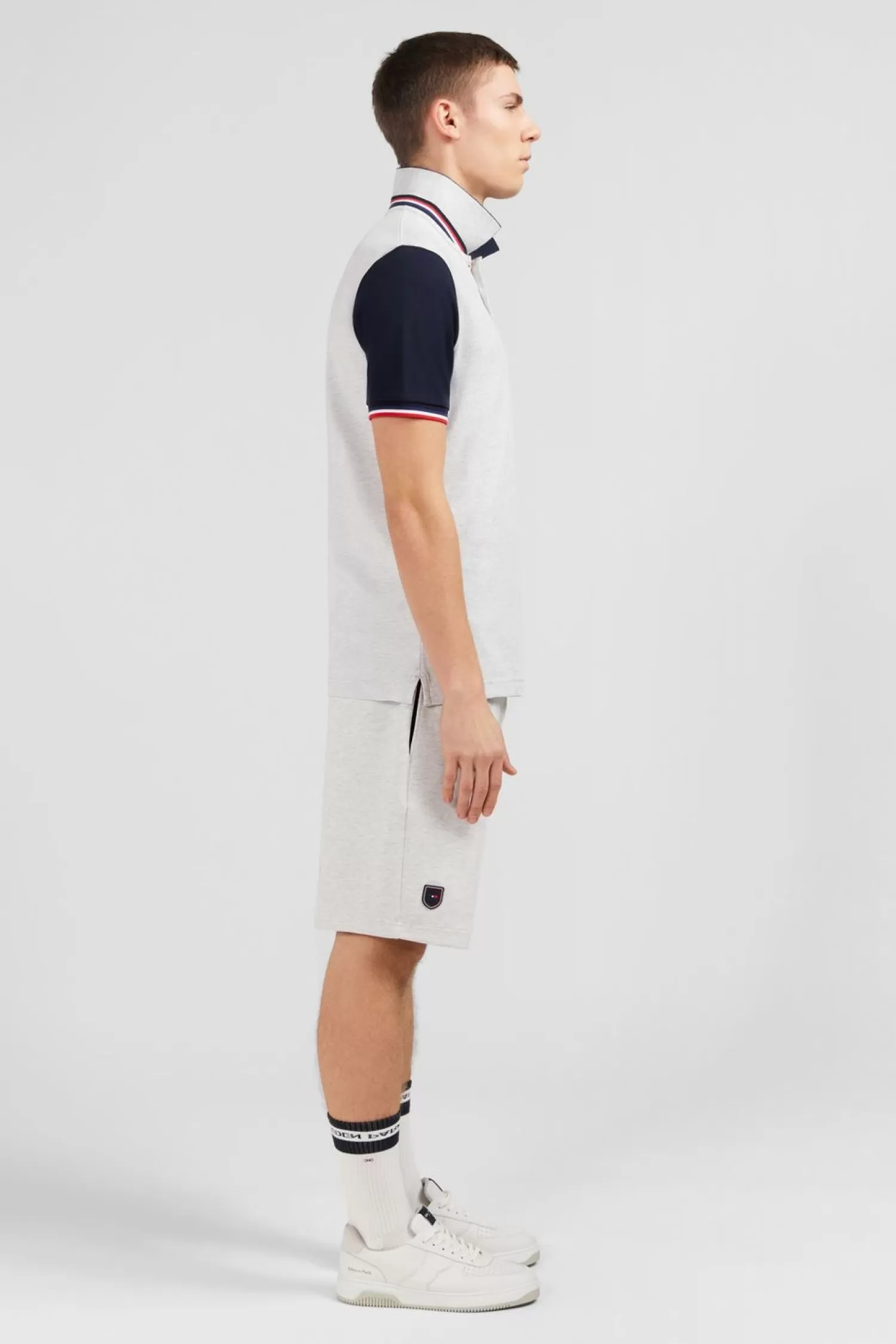 polo_gris_colorblock_manches_courtes_4.webp Eden Park Polo Gris Colorblock Manches Courtes-Homme Polos