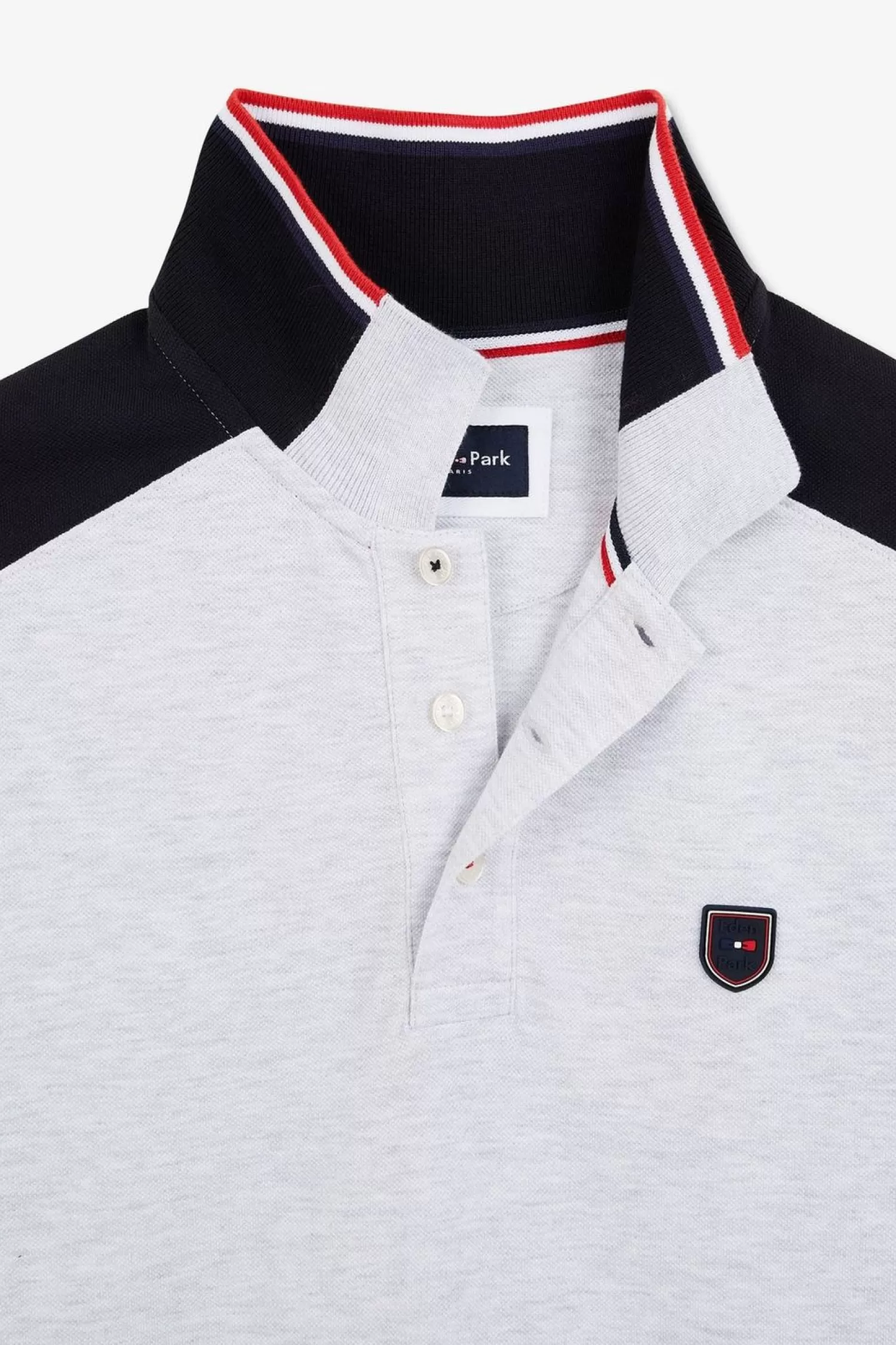 Eden Park Polo Gris Colorblock Manches Courtes-Homme Polos