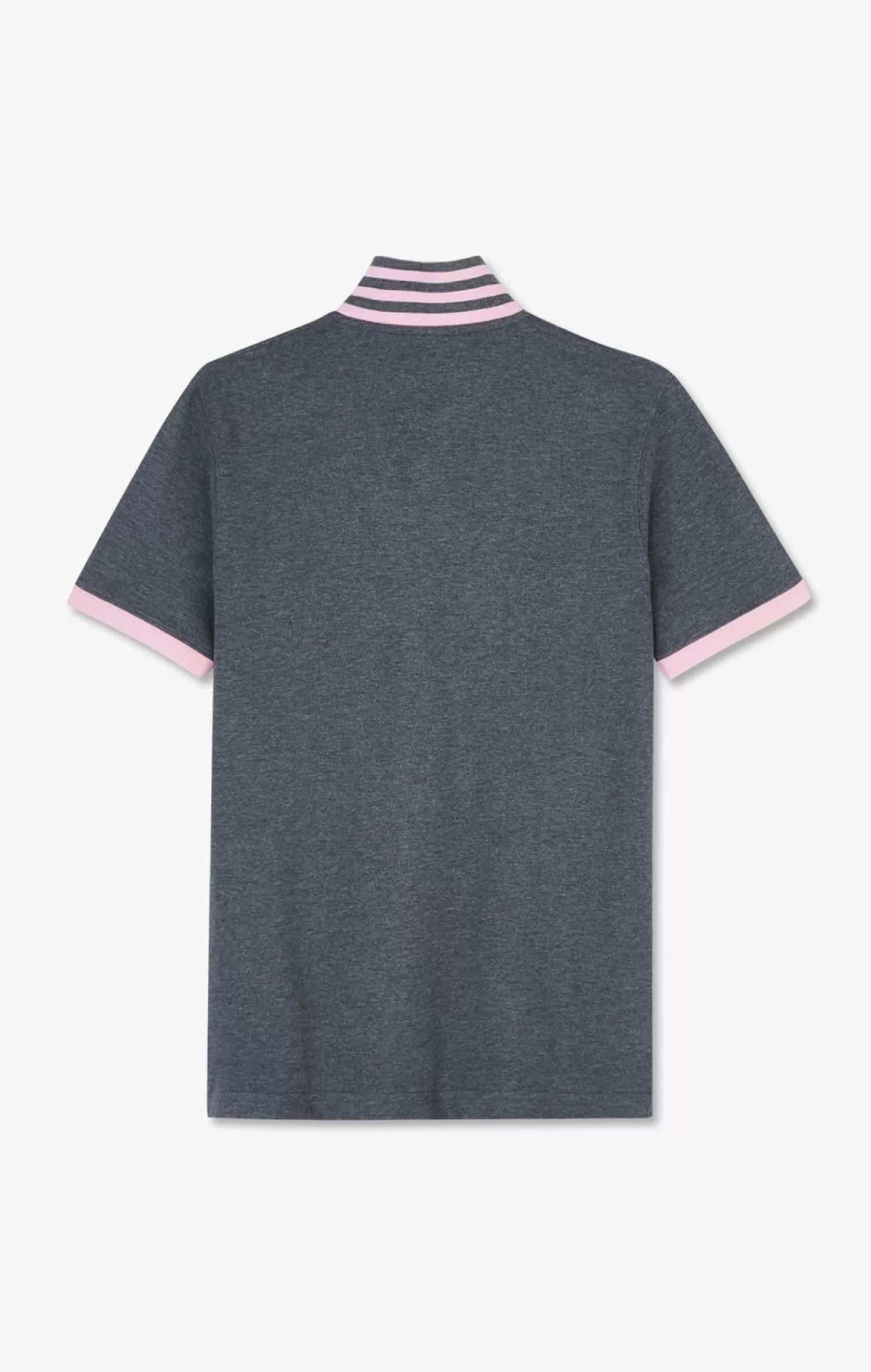 Eden Park Polo Gris En Coton Pima Avec Details Contrastes-Homme Polos