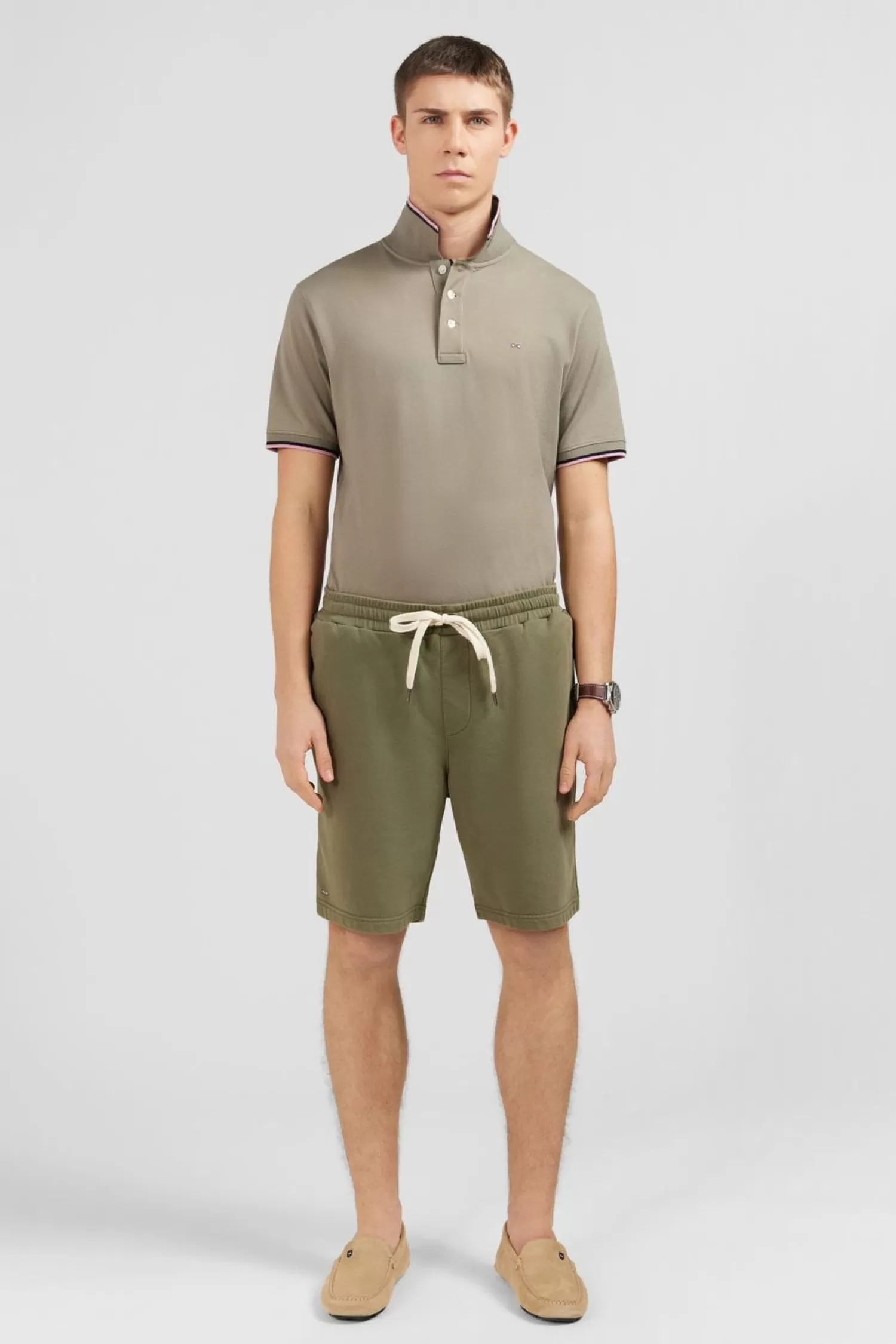 Eden Park Polo Kaki En Coton Pima-Homme Polos