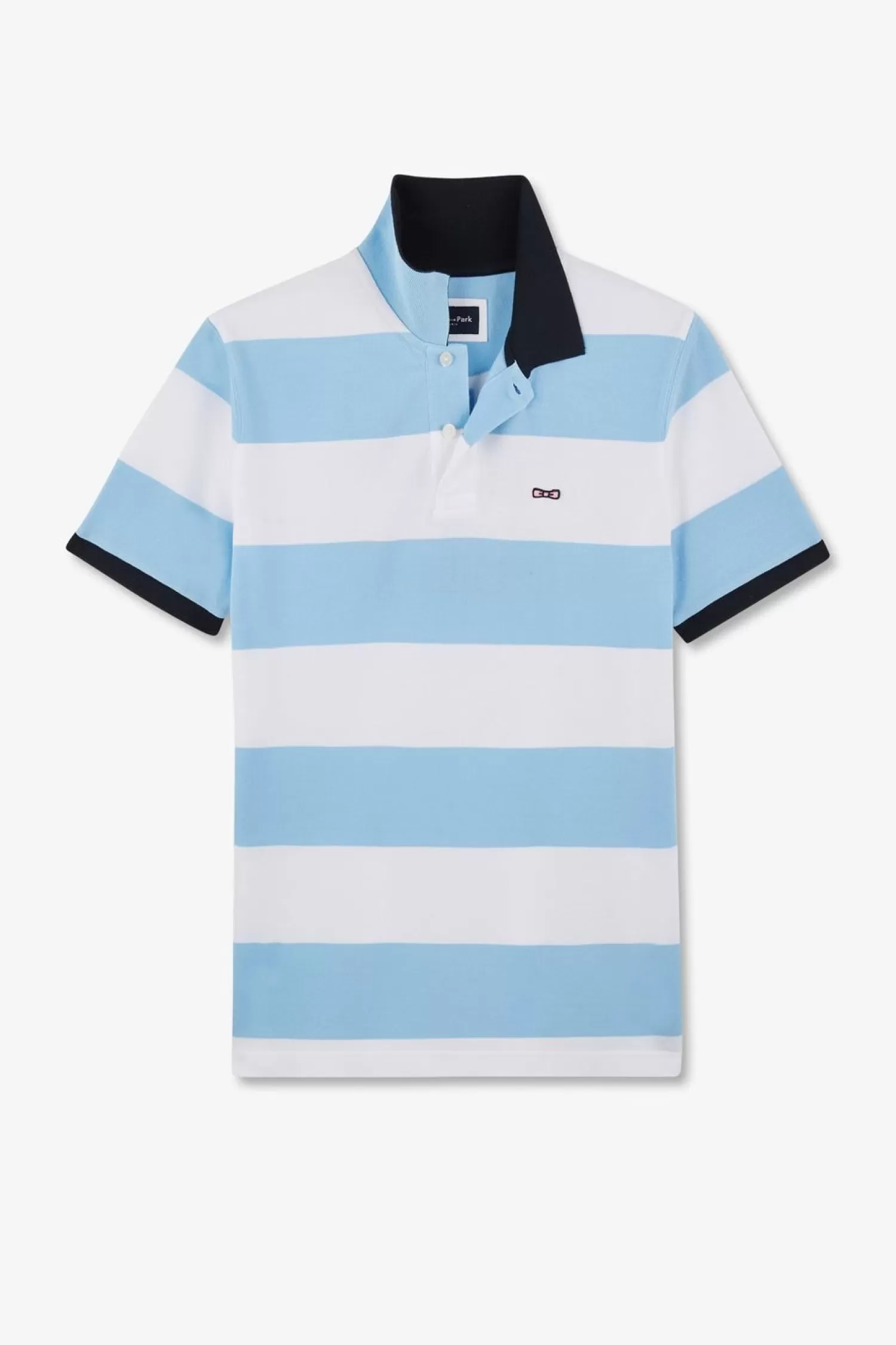 Eden Park Polo Manches Courtes Cercle Ciel En Pique Coton-Homme Polos