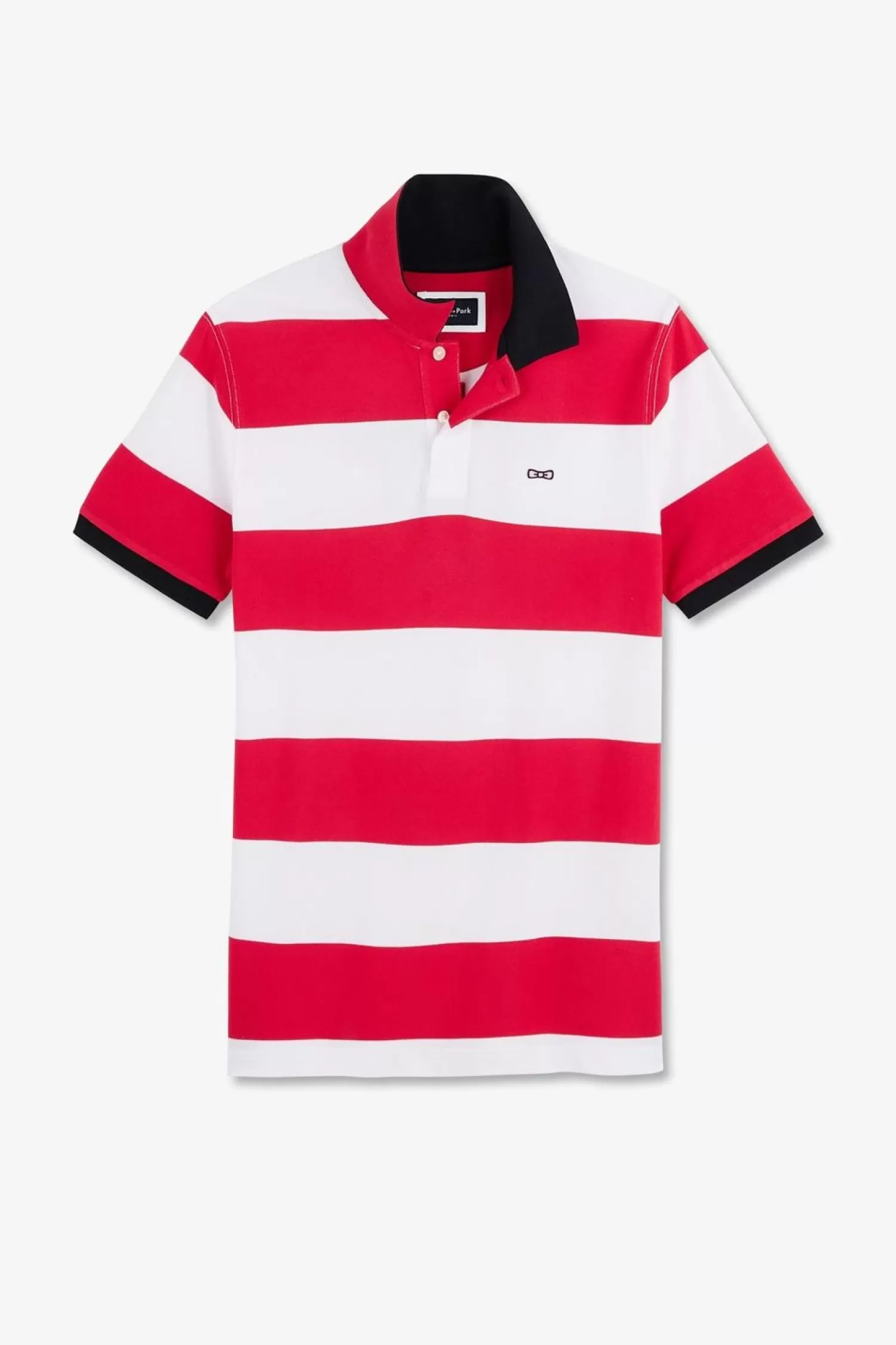 Eden Park Polo Manches Courtes Cercle Rouge En Pique Coton-Homme Polos