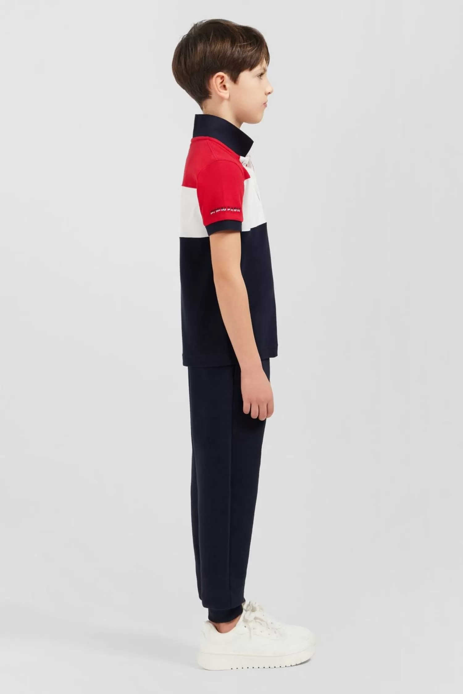 Eden Park Polo Manches Courtes Tricolore Xv De France En Pique Coton-Enfant Enfant