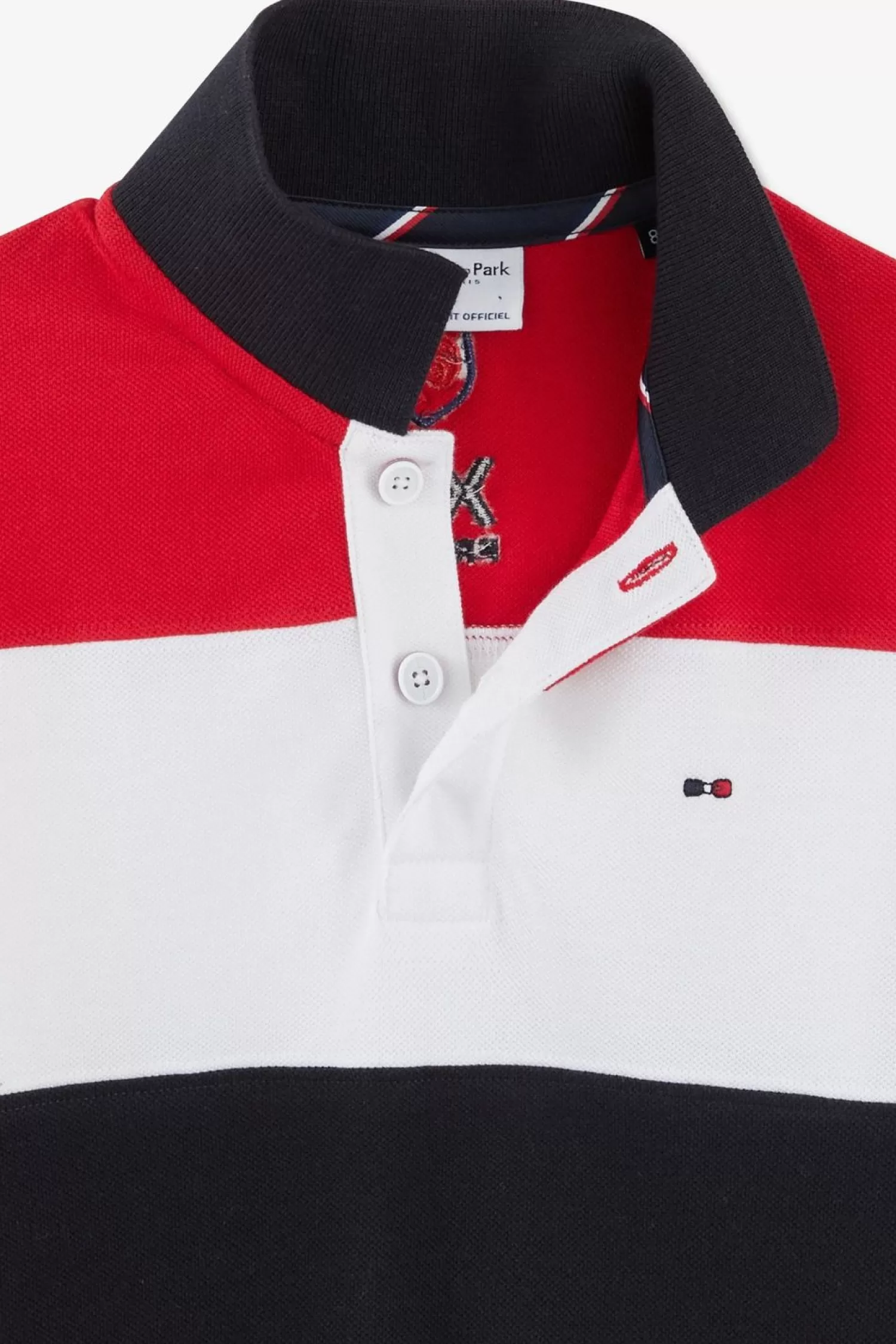 Eden Park Polo Manches Courtes Tricolore Xv De France En Pique Coton-Enfant Enfant