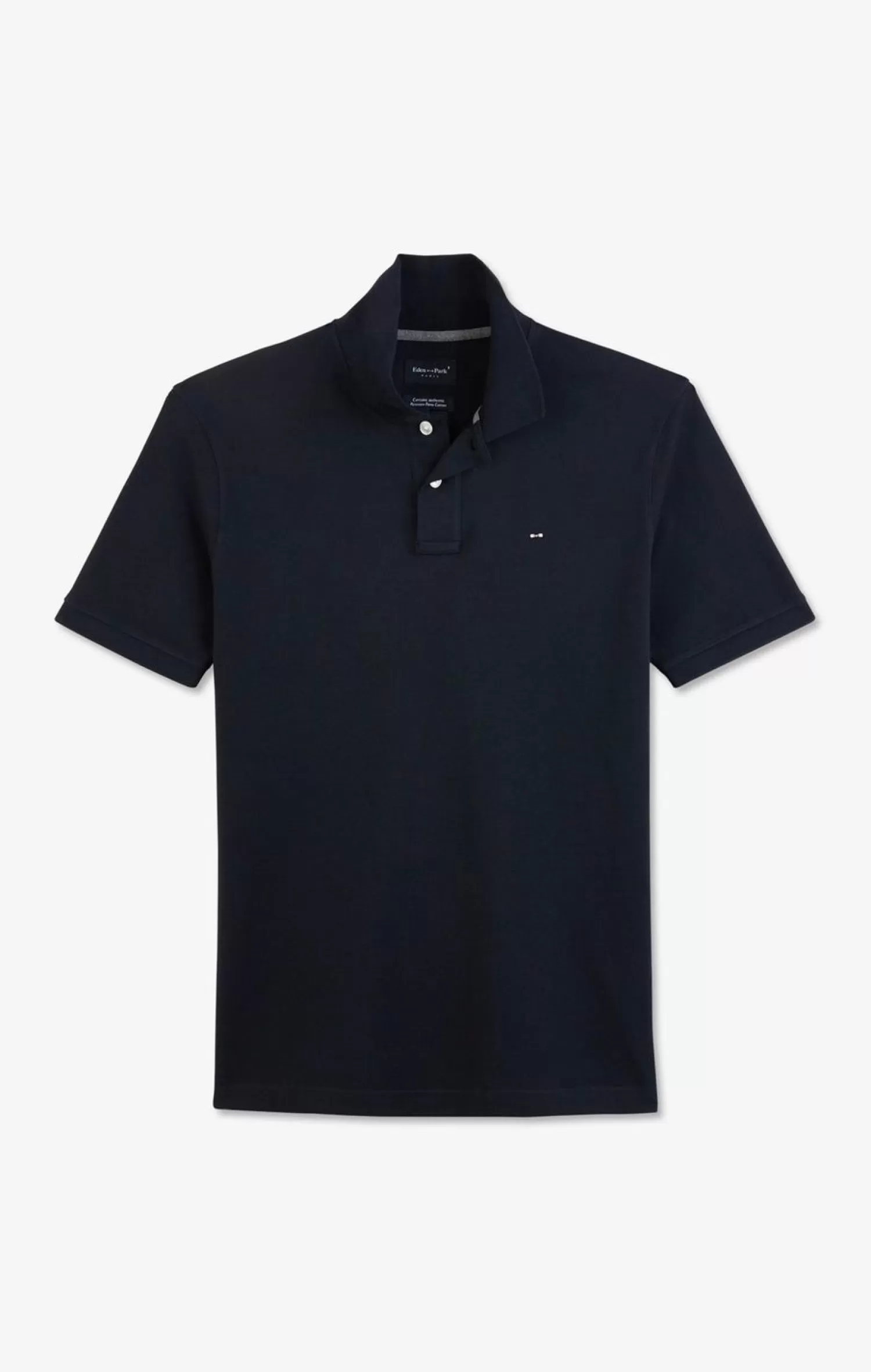 Eden Park Polo Noir En Coton Pima Stretch-Homme Polos