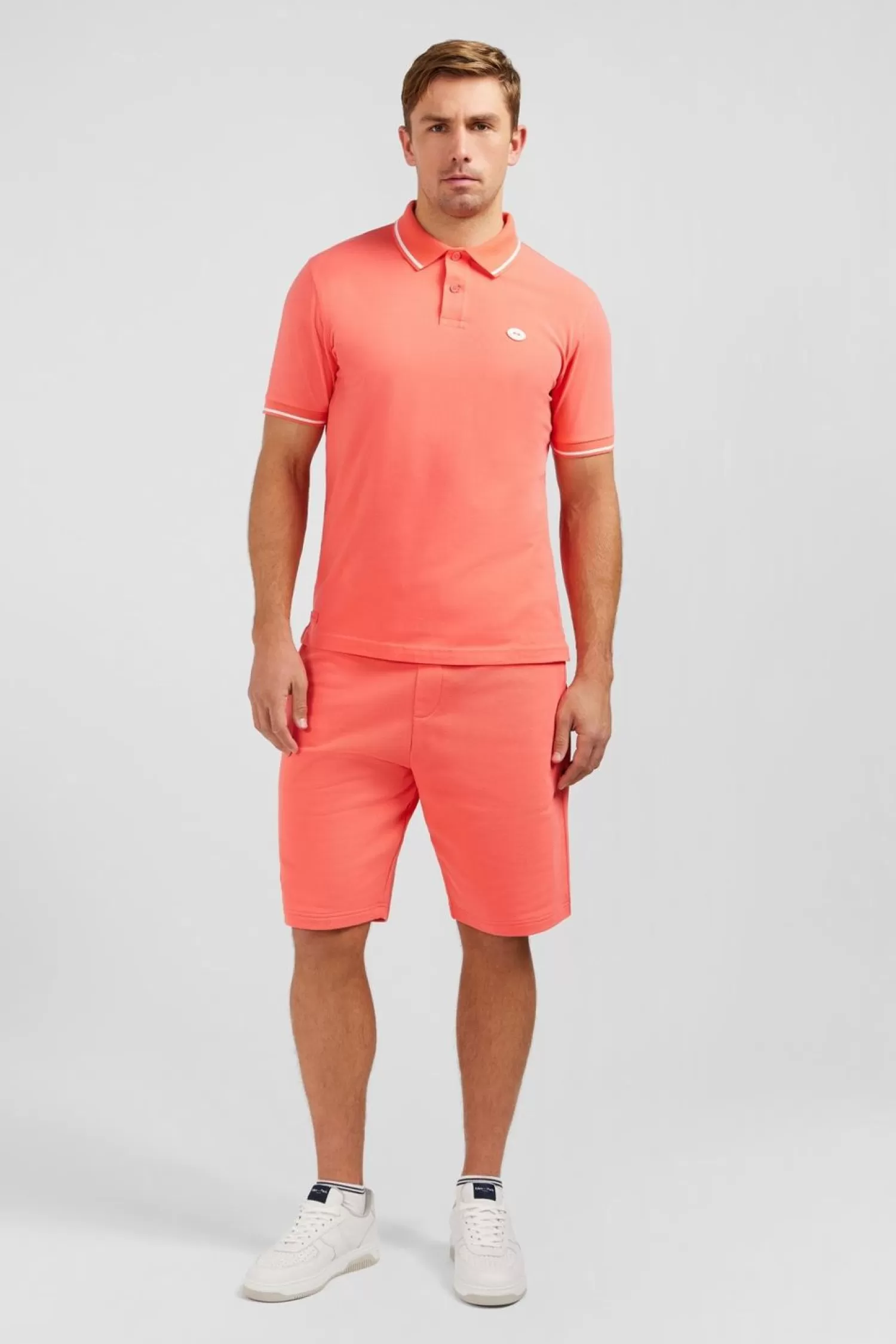 Eden Park Polo Rose A Manches Courtes-Homme Polos