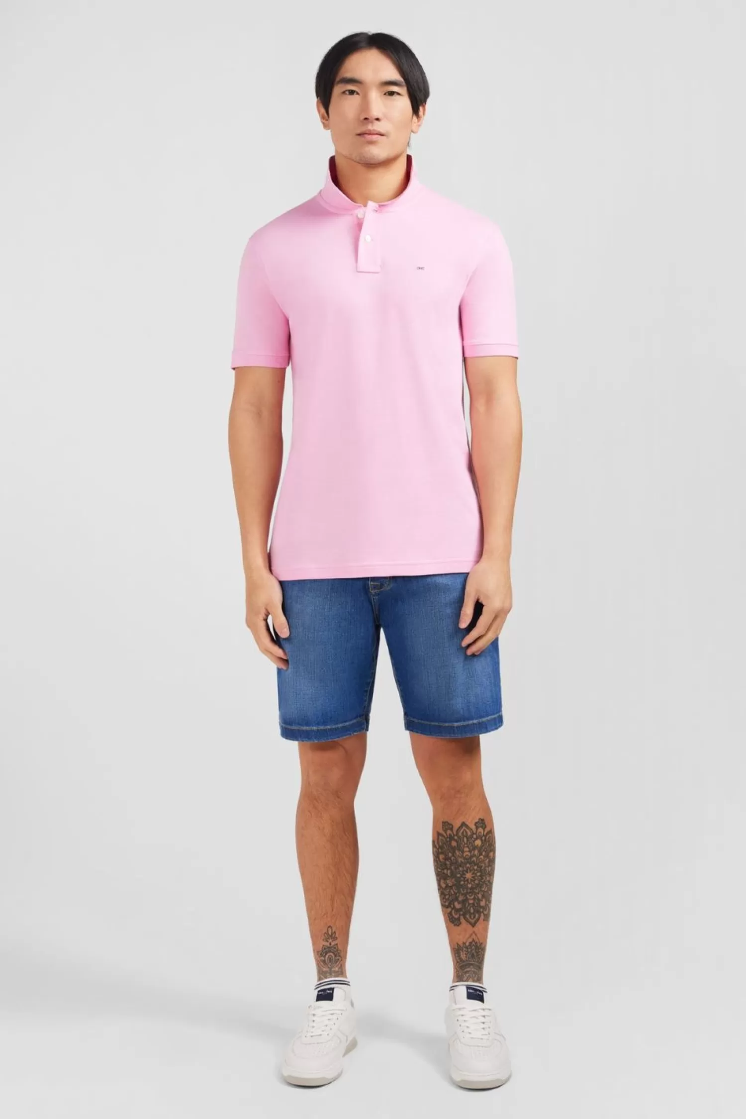 Eden Park Polo Rose En Coton Pima Stretch-Homme Polos