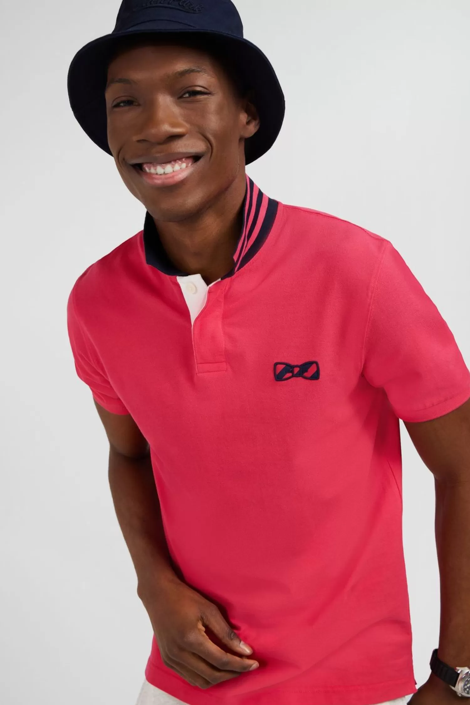 Eden Park Polo Rose Fuschia A Manches Courtes-Homme Polos