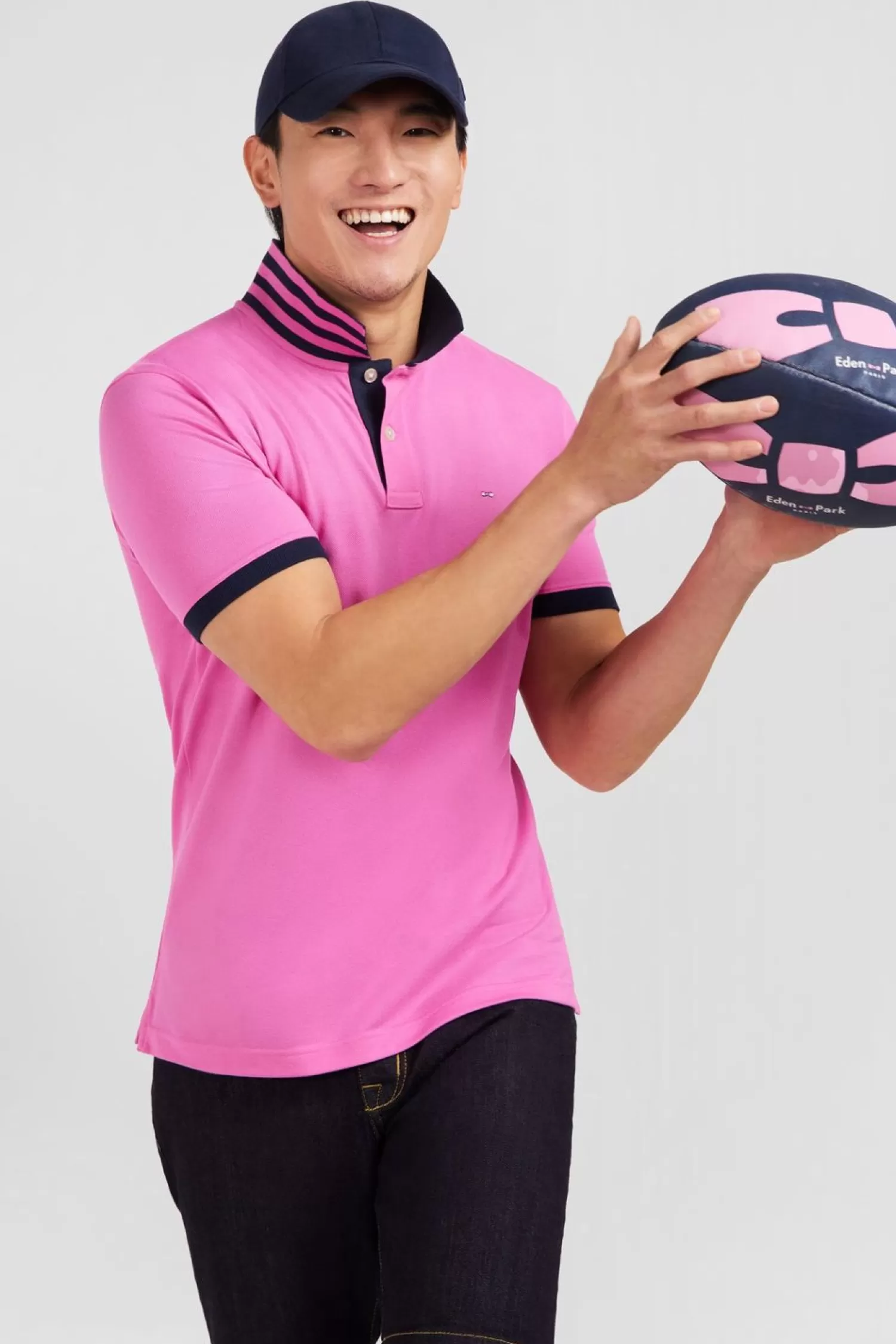 Eden Park Polo Rose Manches Courtes-Homme Polos