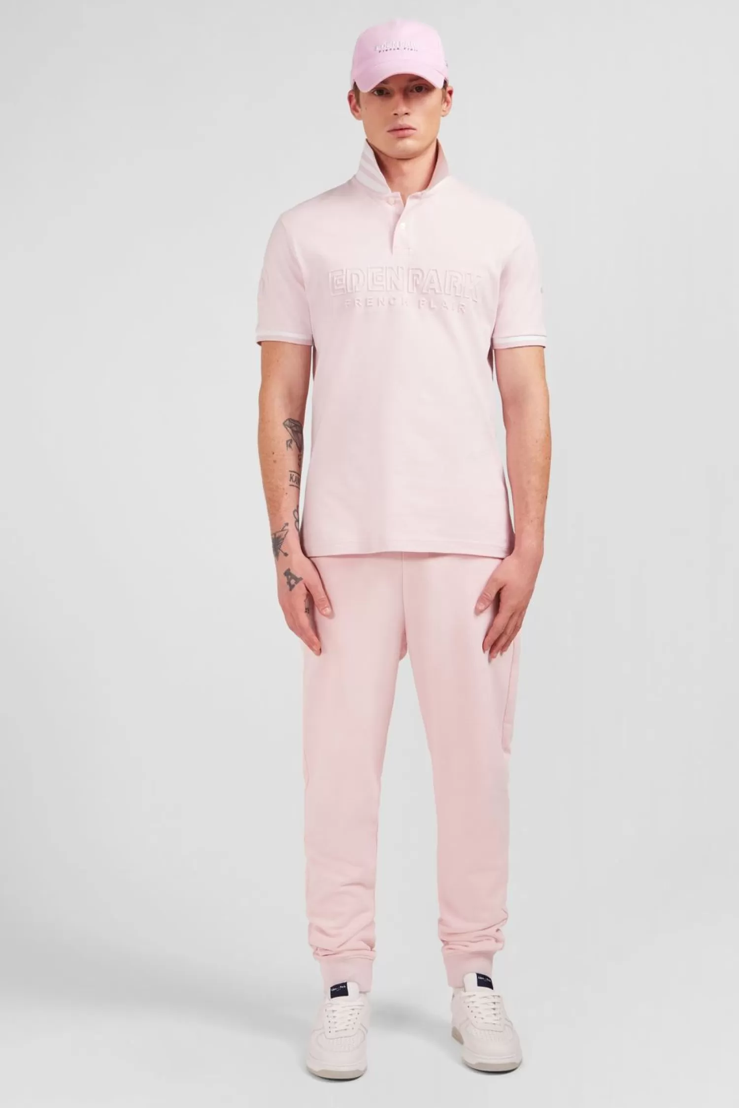 Eden Park Polo Rose Manches Courtes Uni-Homme Polos