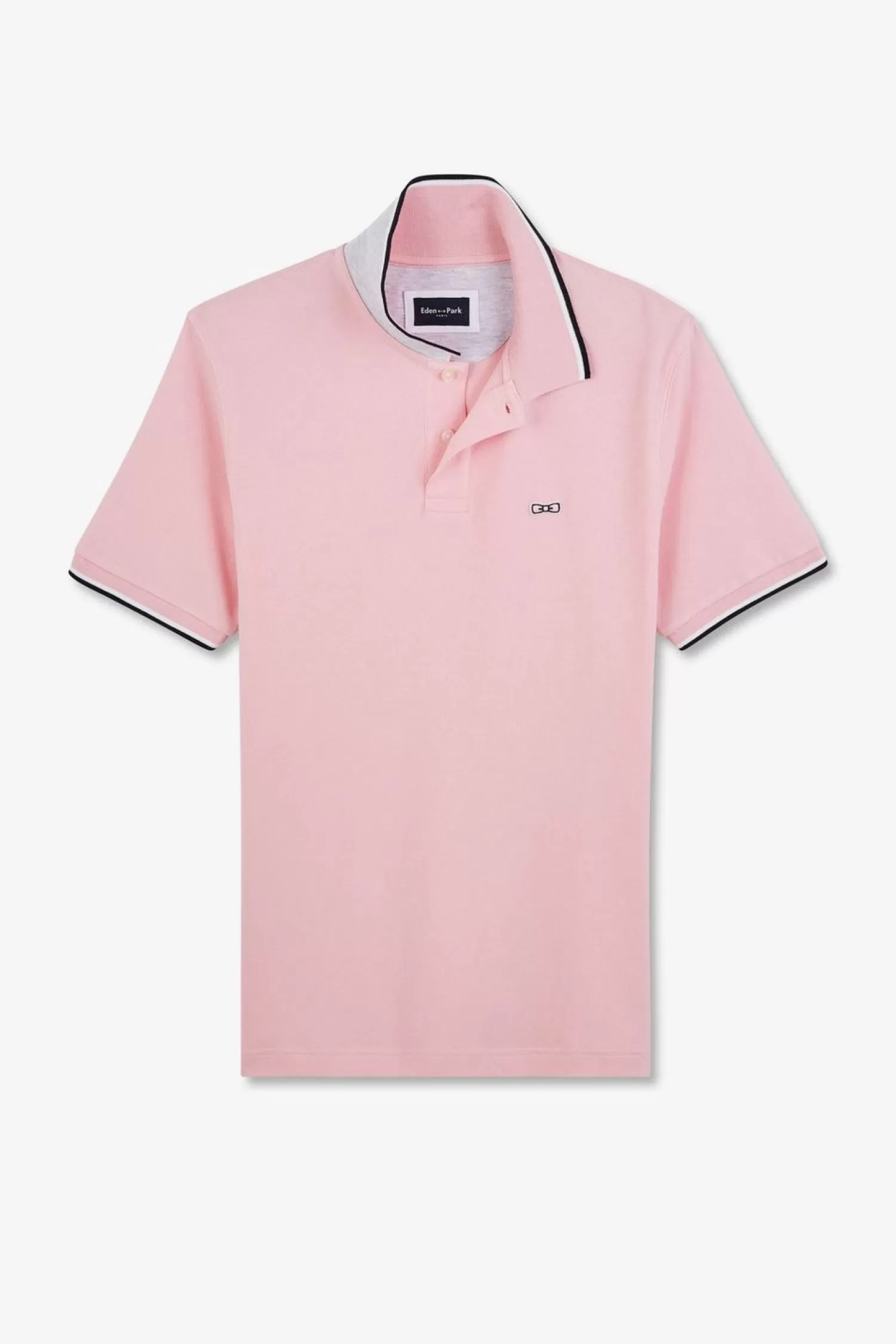 Eden Park Polo Rose Manches Courtes Uni-Homme Polos