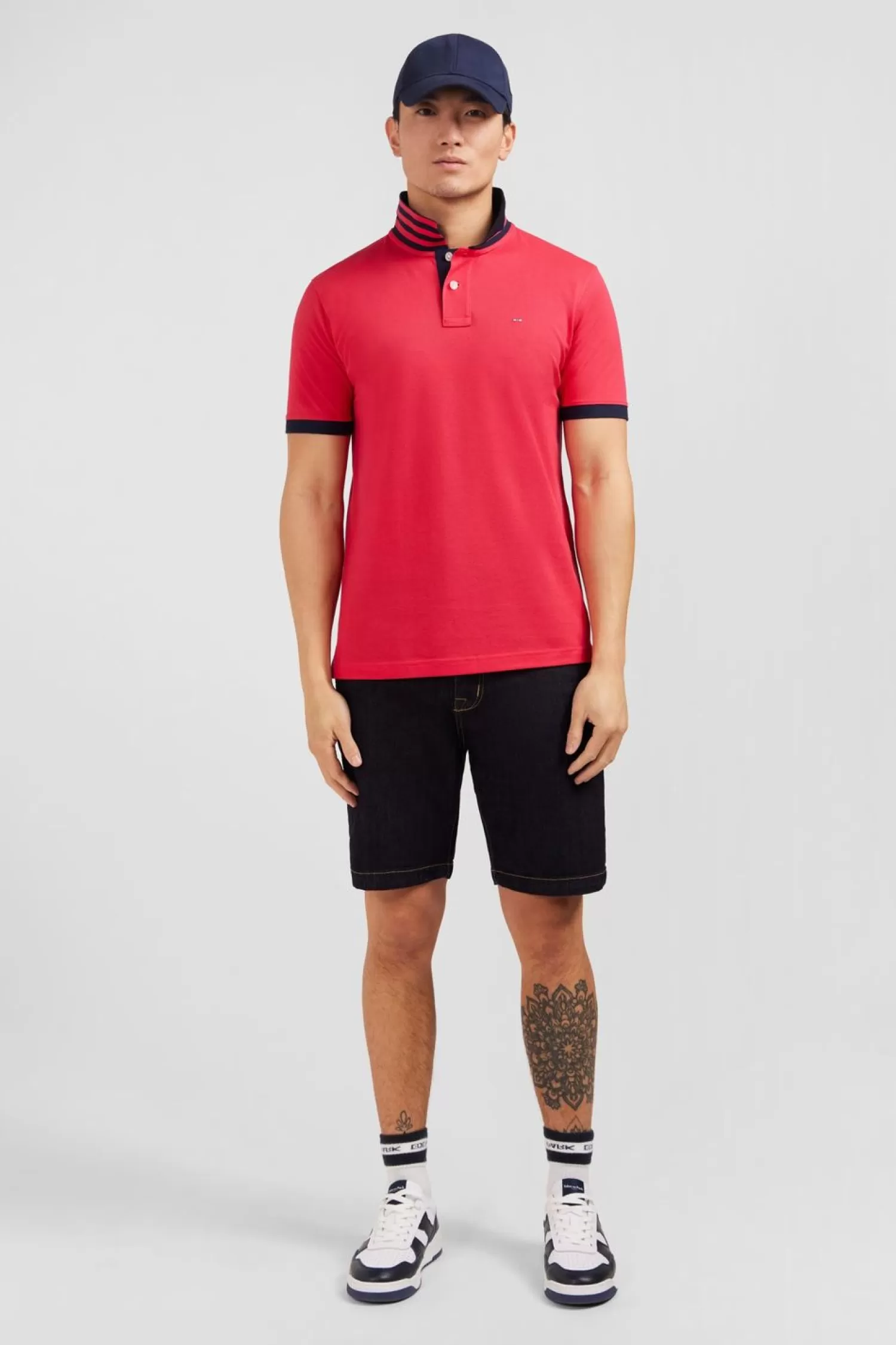 Eden Park Polo Rouge Manches Courtes-Homme Polos