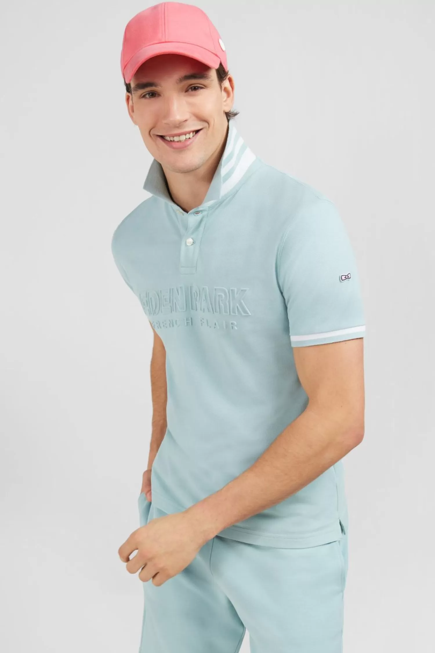 Eden Park Polo Vert Manches Courtes Uni-Homme Polos