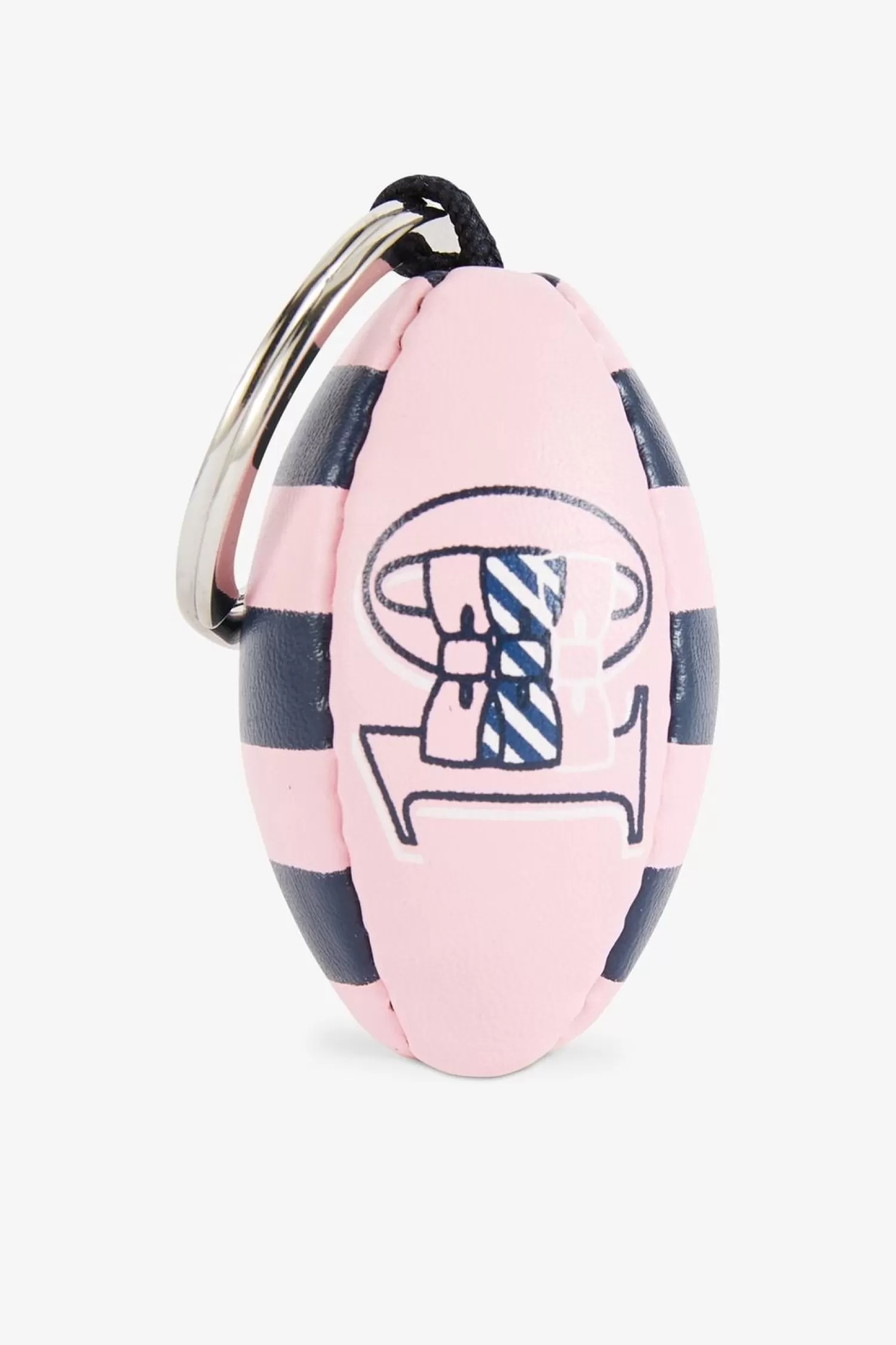 Eden Park Porte-Cles Ballon De Rugby Rose Cercle Et Serigraphie-Homme Portes-Clefs