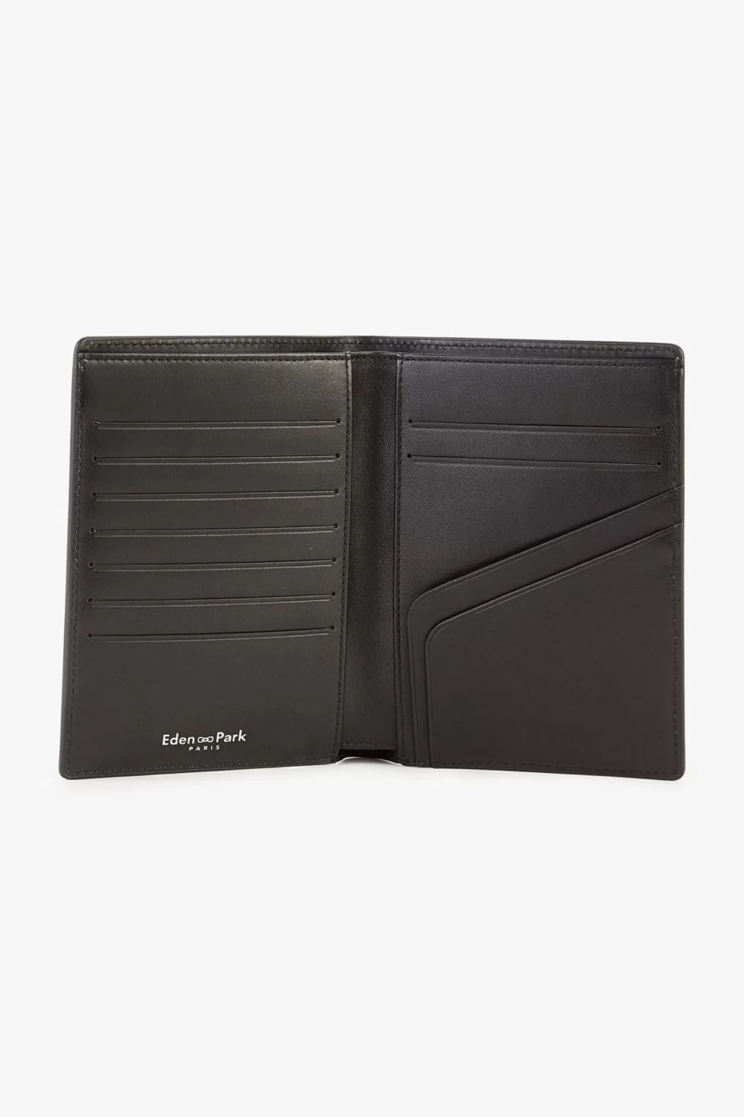 Eden Park Portefeuille Passeport En Cuir Noir-Homme Portefeuilles