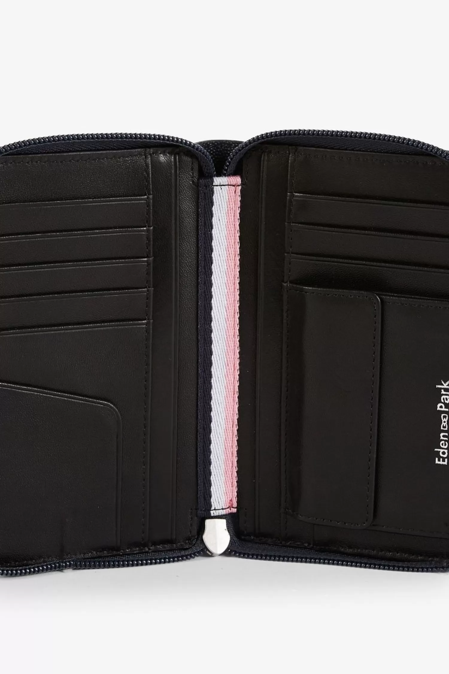 Eden Park Portefeuille Zippe Marine A Details Tricolores-Homme Portefeuilles