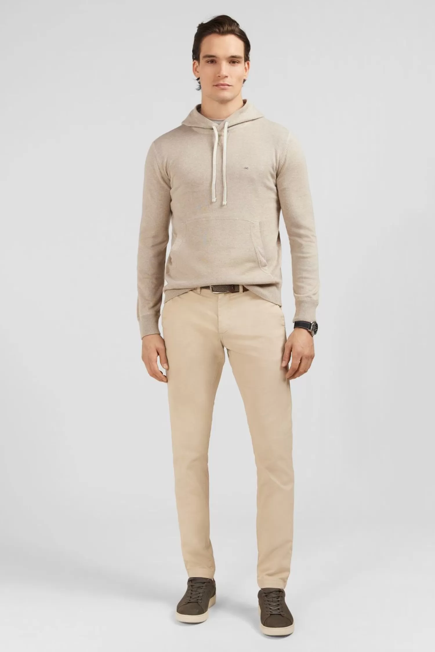 Eden Park Pull A Capuche Beige-Homme Pulls