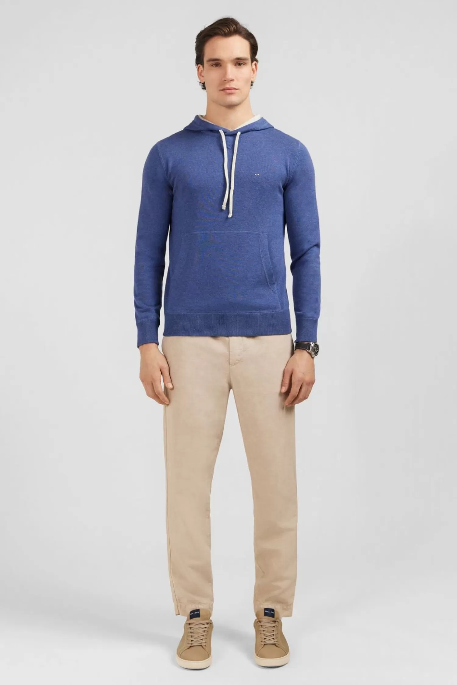 Eden Park Pull A Capuche Bleu-Homme Pulls