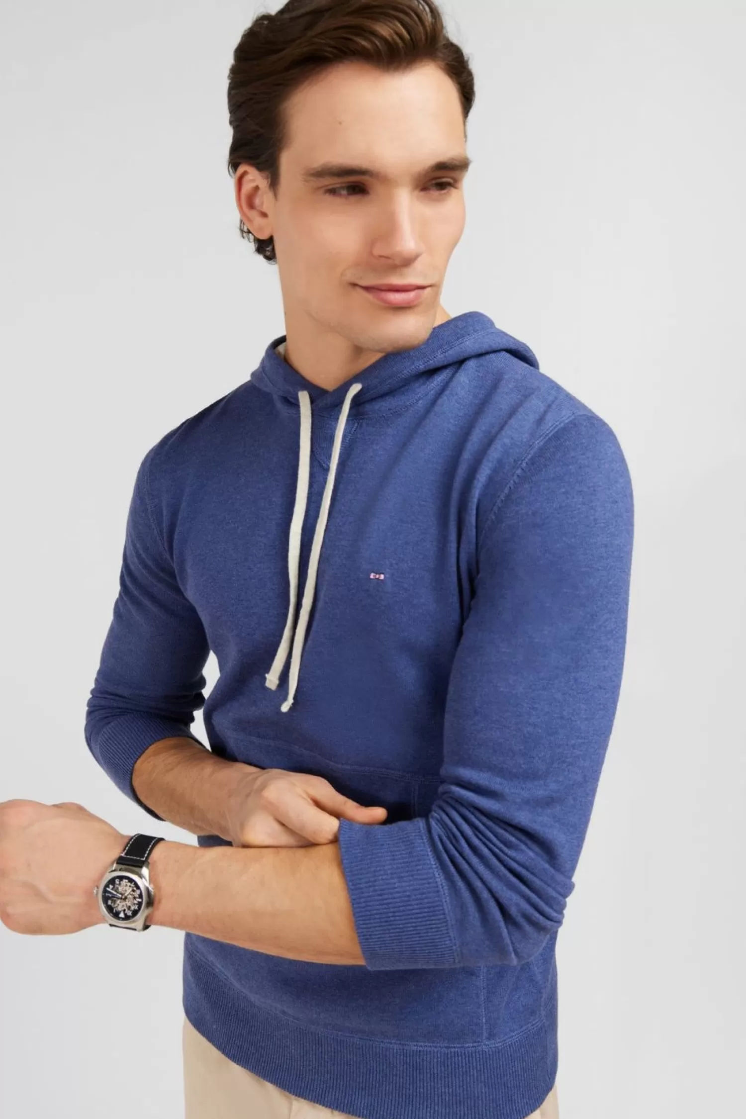 Eden Park Pull A Capuche Bleu-Homme Pulls