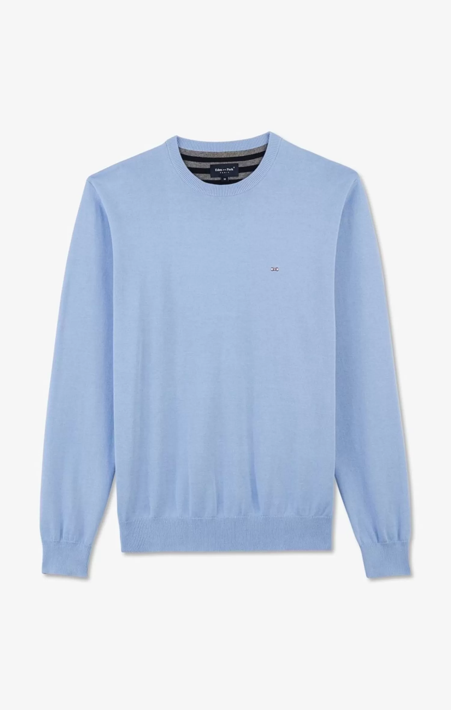 Eden Park Pull Bleu A Col Rond En Coton-Homme Pulls