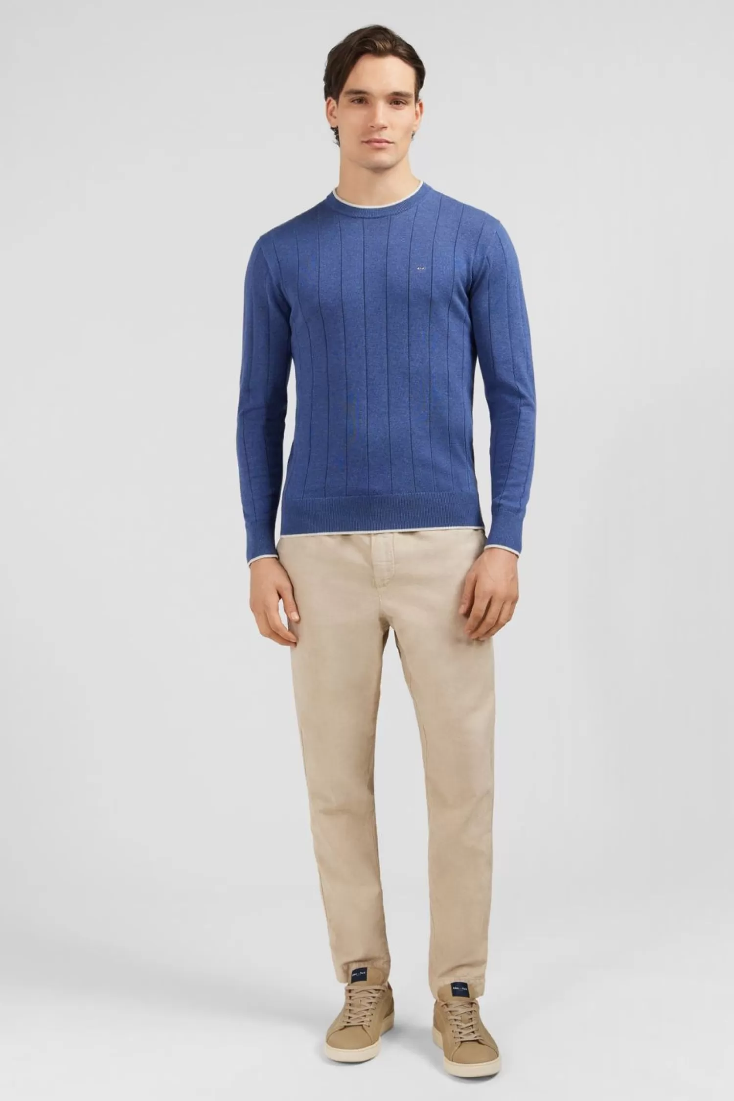 Eden Park Pull Bleu Maille Fantaisie-Homme Pulls