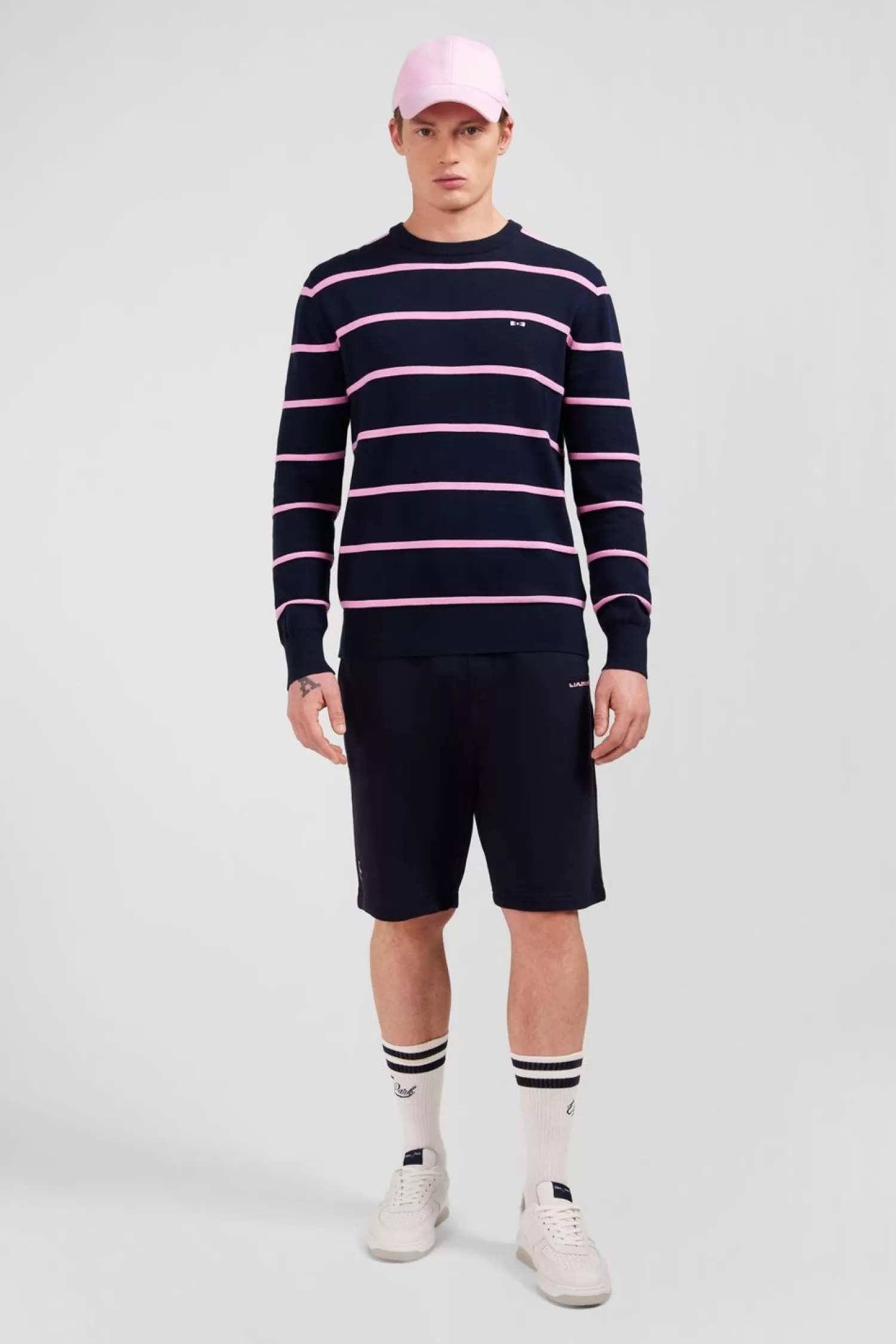 Eden Park Pull Bleu Marine Raye-Homme Pulls