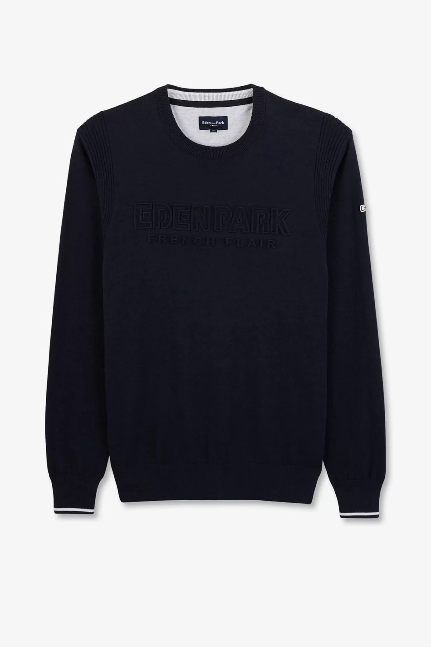 Eden Park Pull Bleu Marine Uni-Homme Pulls