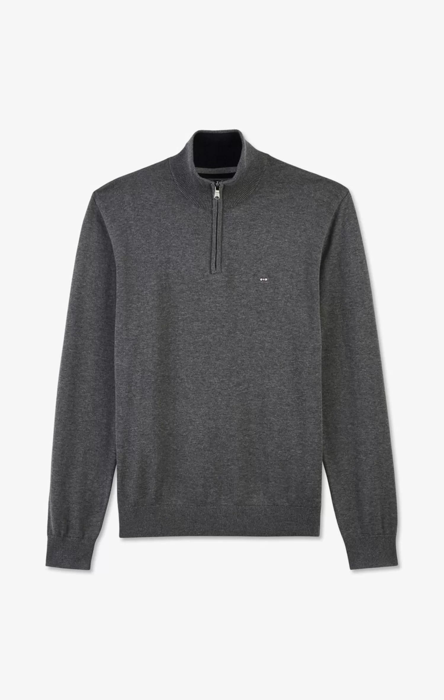 Eden Park Pull Gris A Col Camionneur En Coton-Homme Pulls