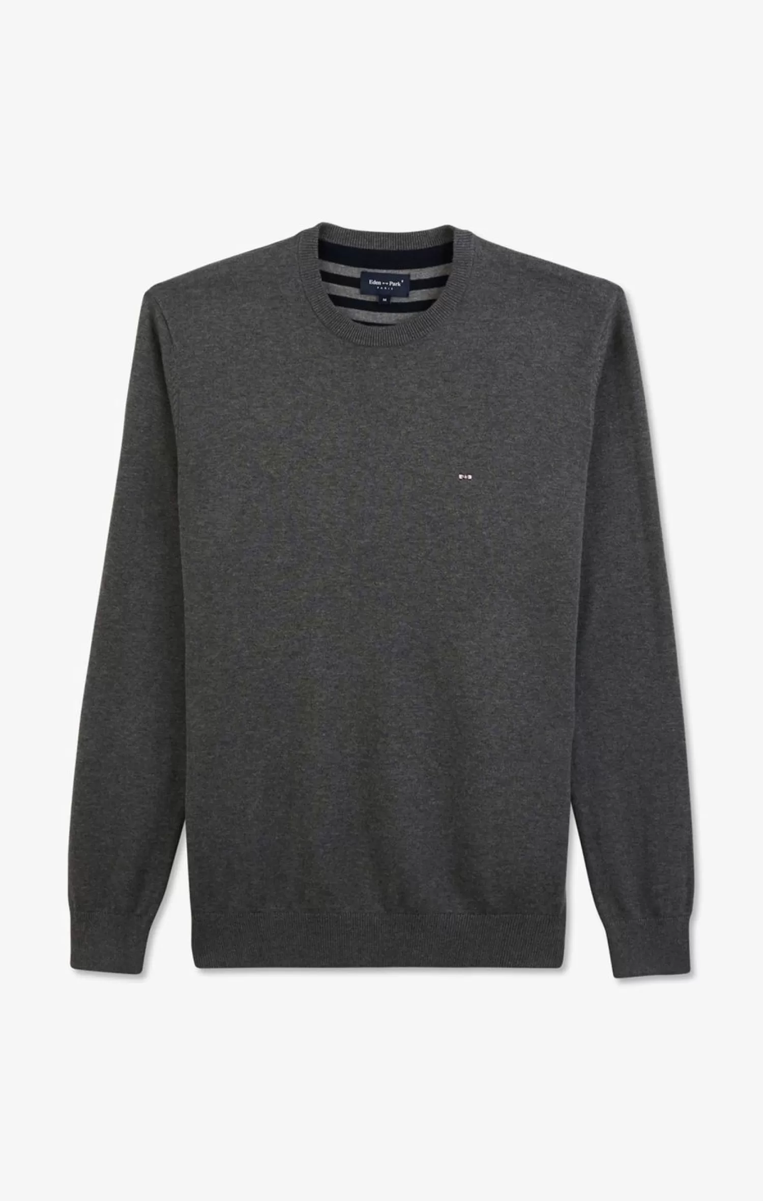 Eden Park Pull Gris A Col Rond En Coton-Homme Pulls