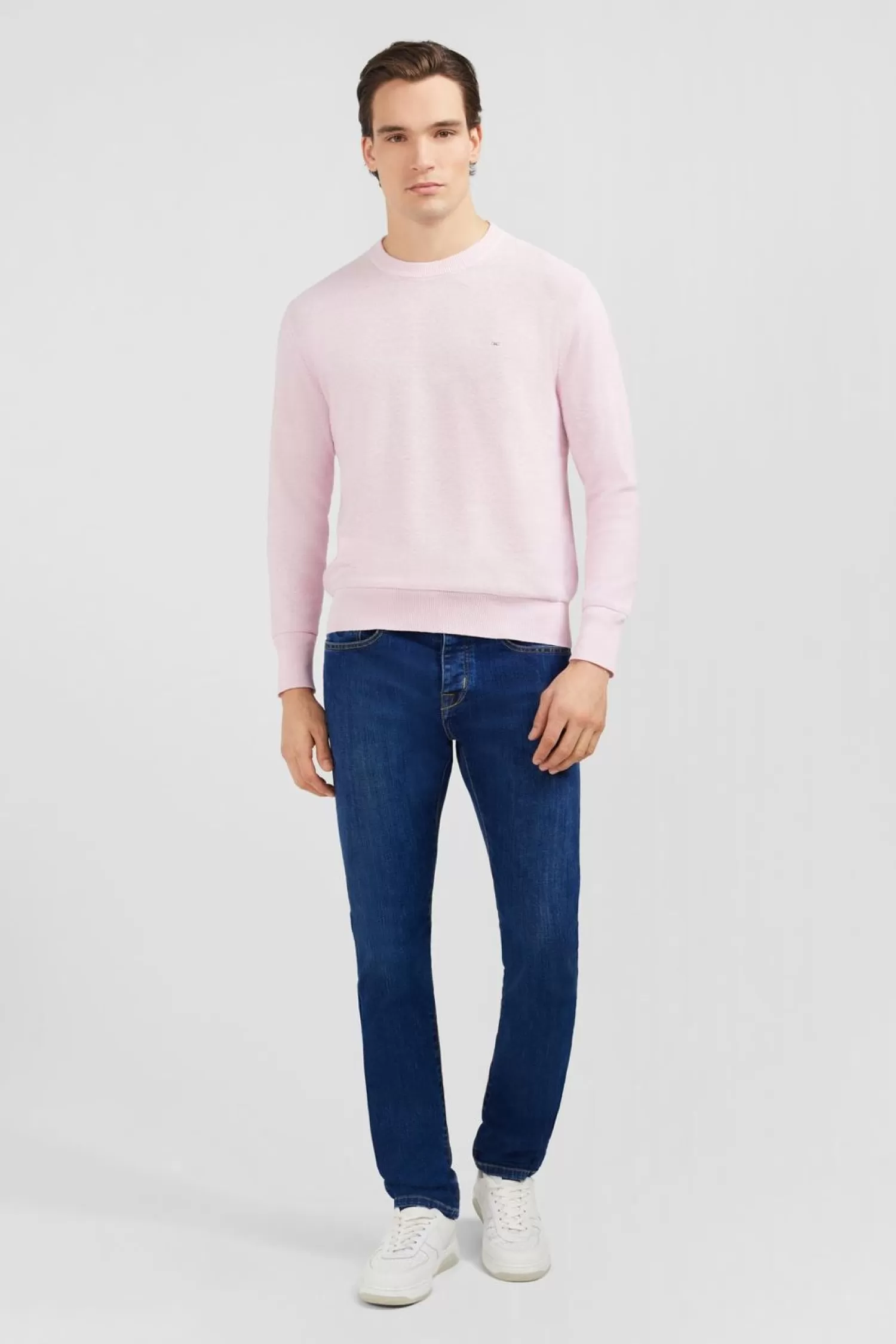 Eden Park Pull Rose En Lin Melange-Homme Pulls