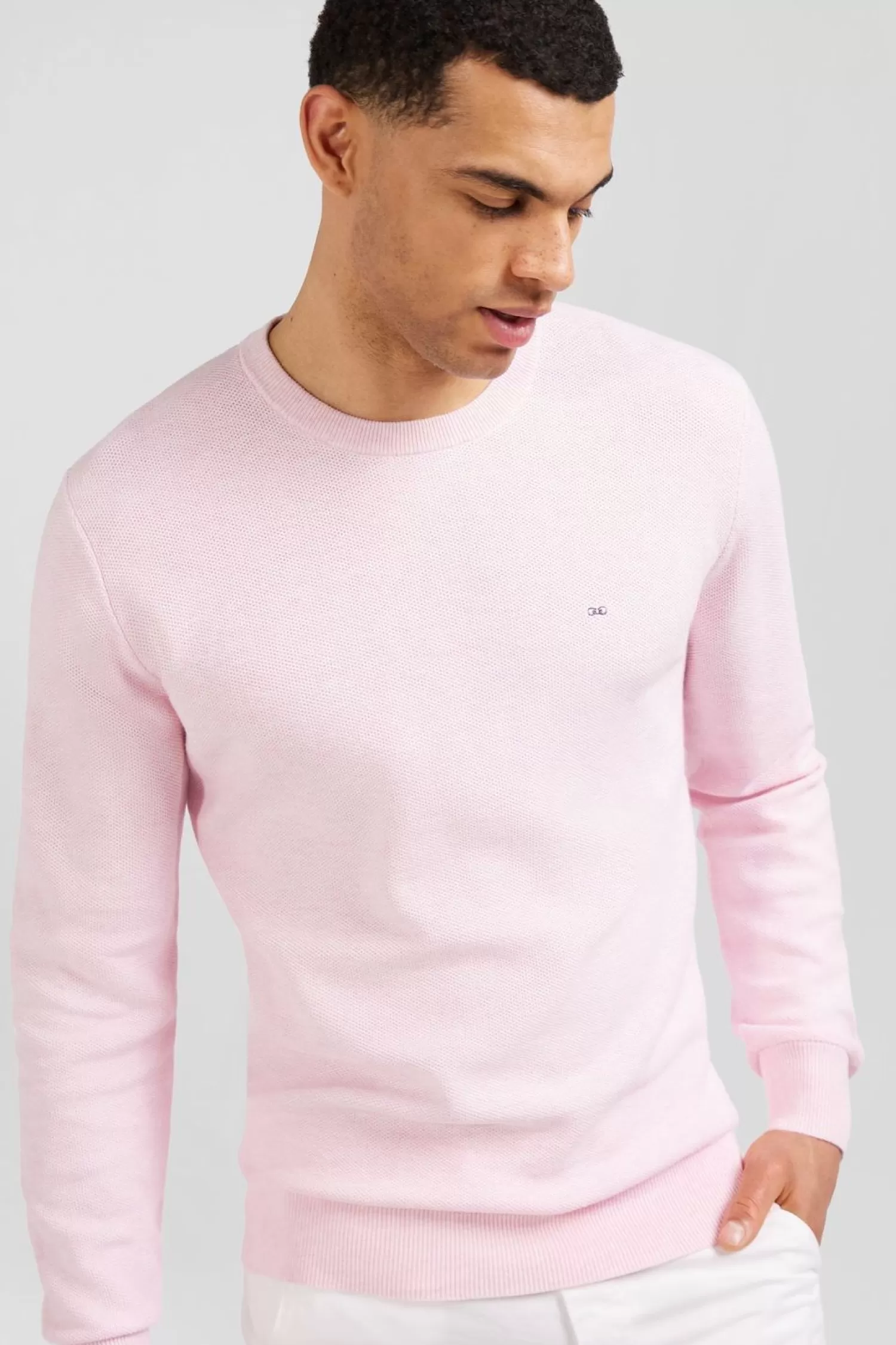 Eden Park Pull Rose En Maille Fantaisie-Homme Pulls