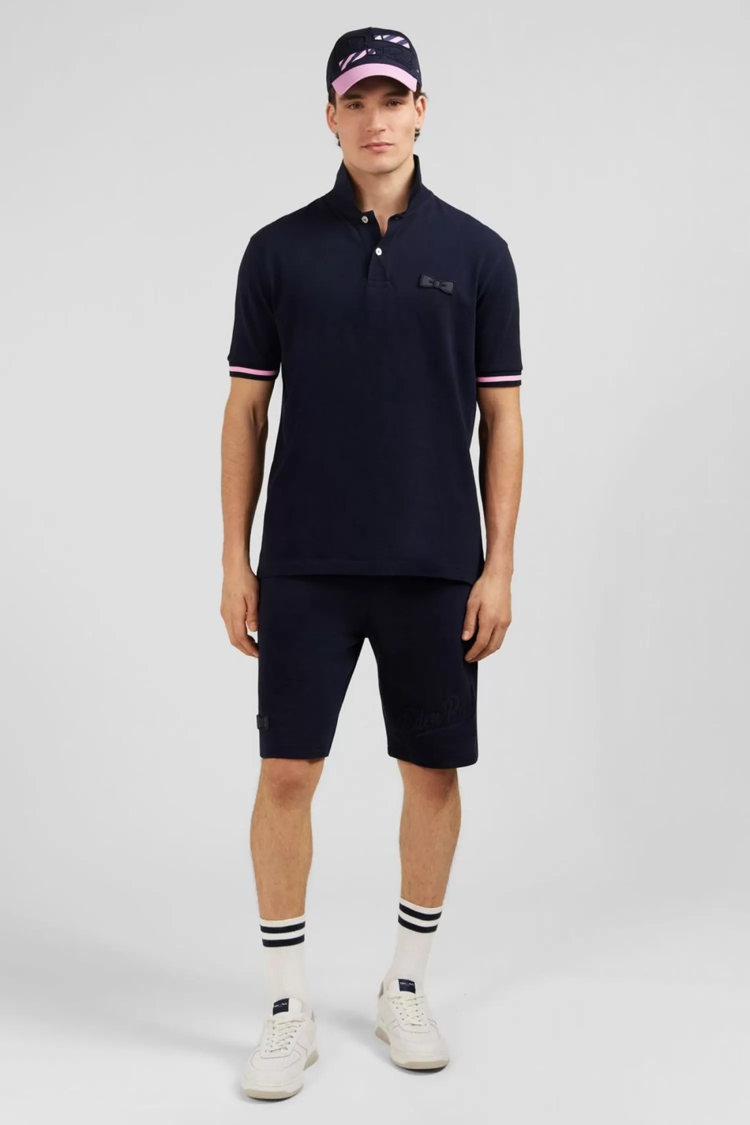 Eden Park Short Bleu Marine A Details Brodes-Homme Shorts Et Bermudas