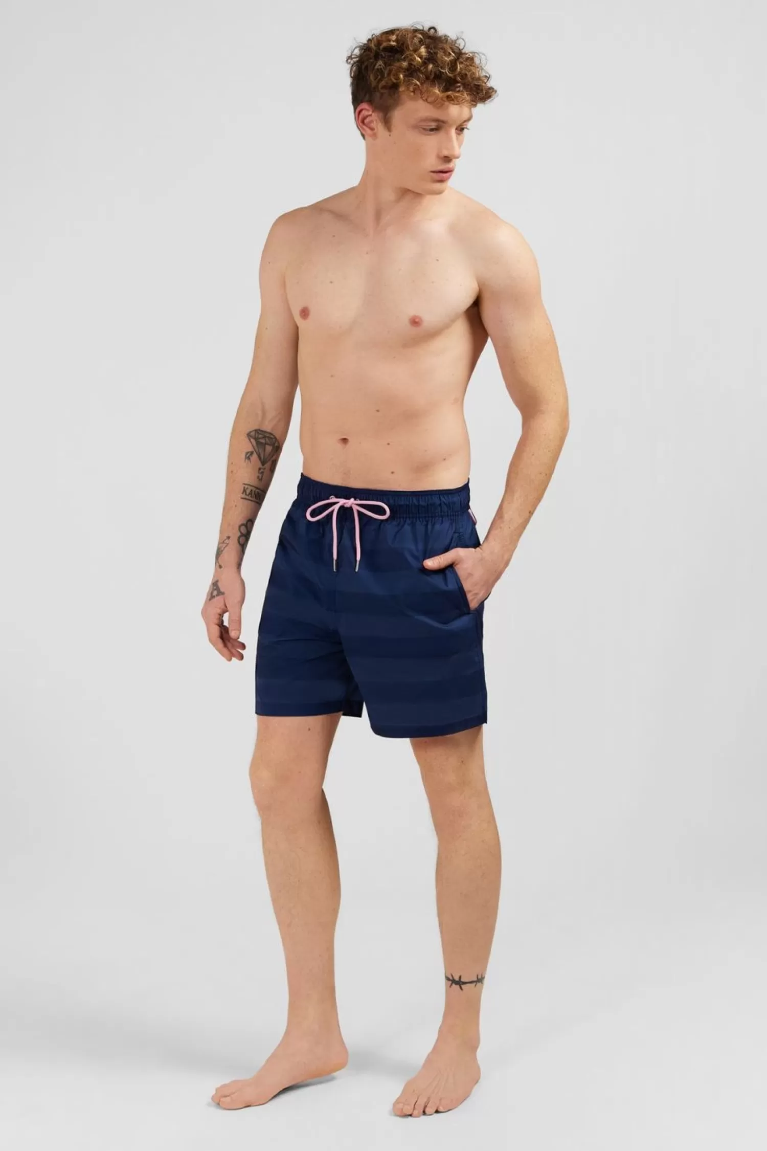 Eden Park Short De Bain A Rayures Bleu-Homme Maillots De Bain