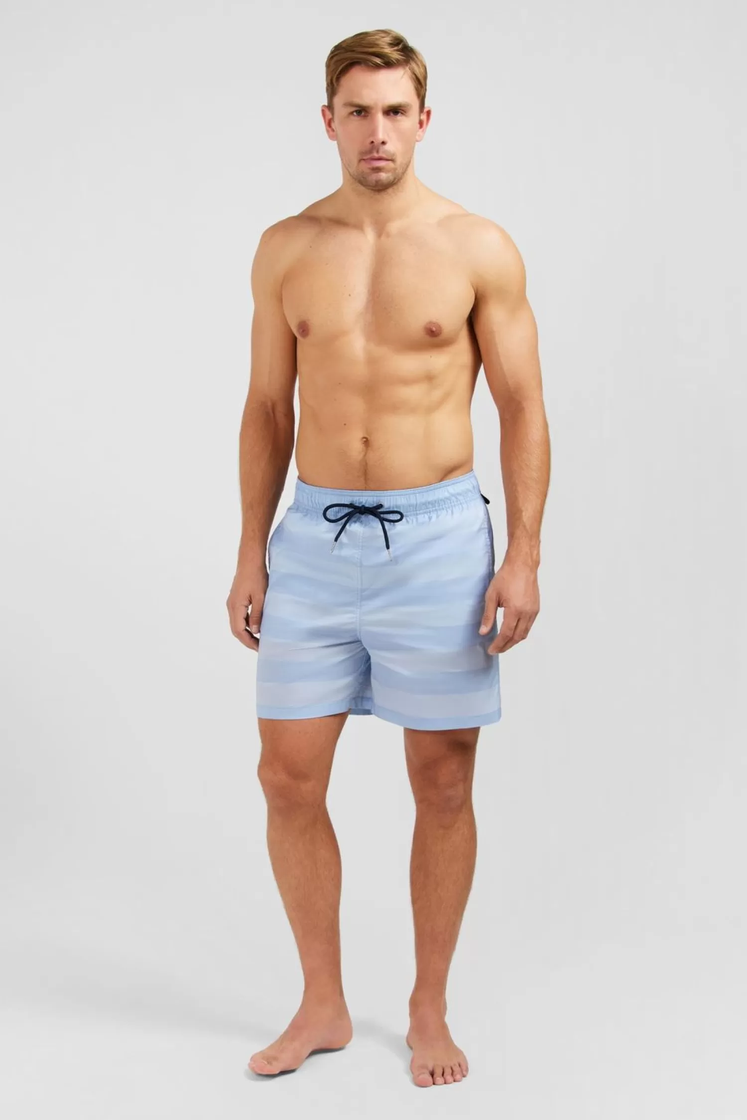 Eden Park Short De Bain A Rayures Bleu Ciel-Homme Maillots De Bain