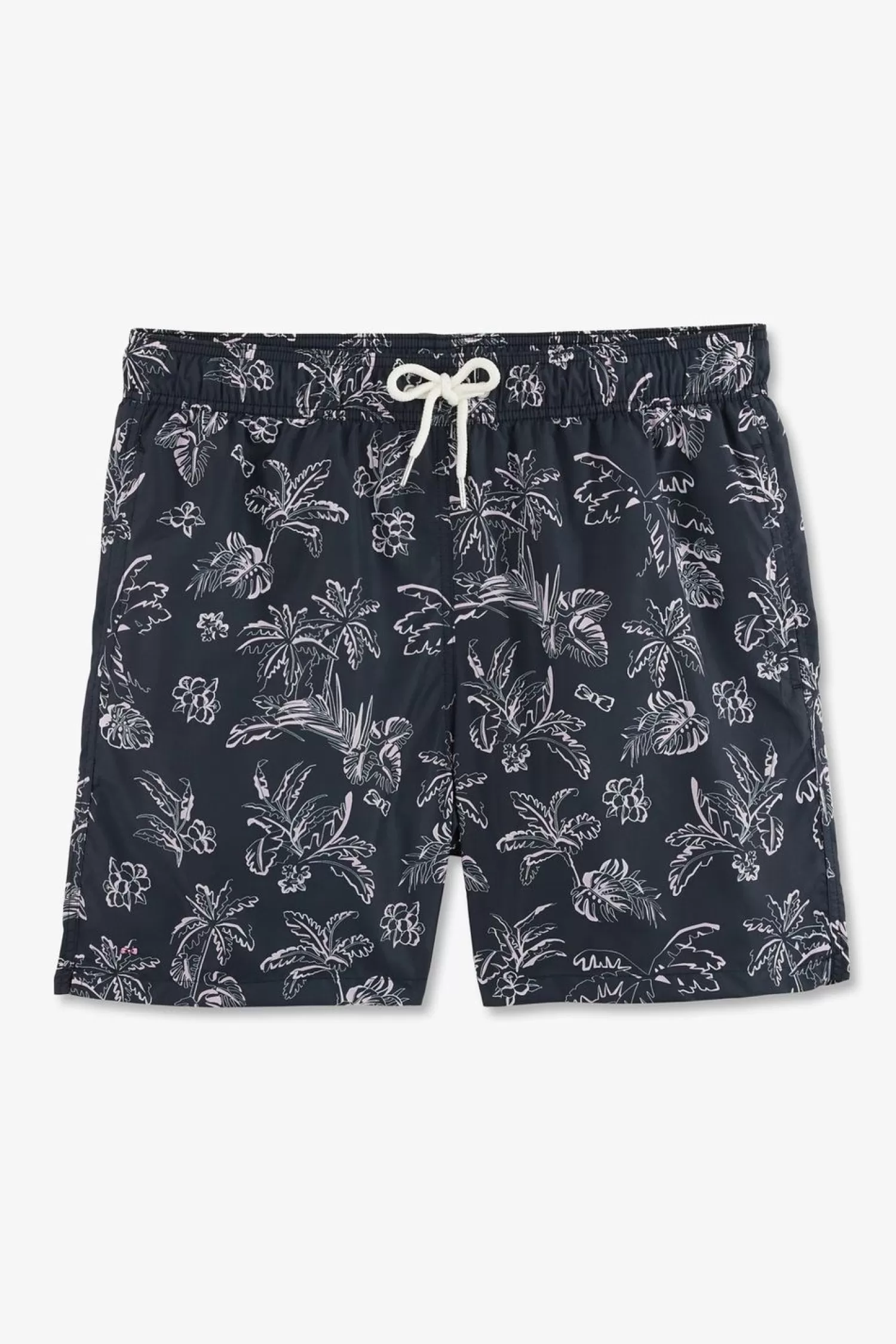 Eden Park Short De Bain Bleu Marine Imprime Exclusif Feuilles-Homme Maillots De Bain