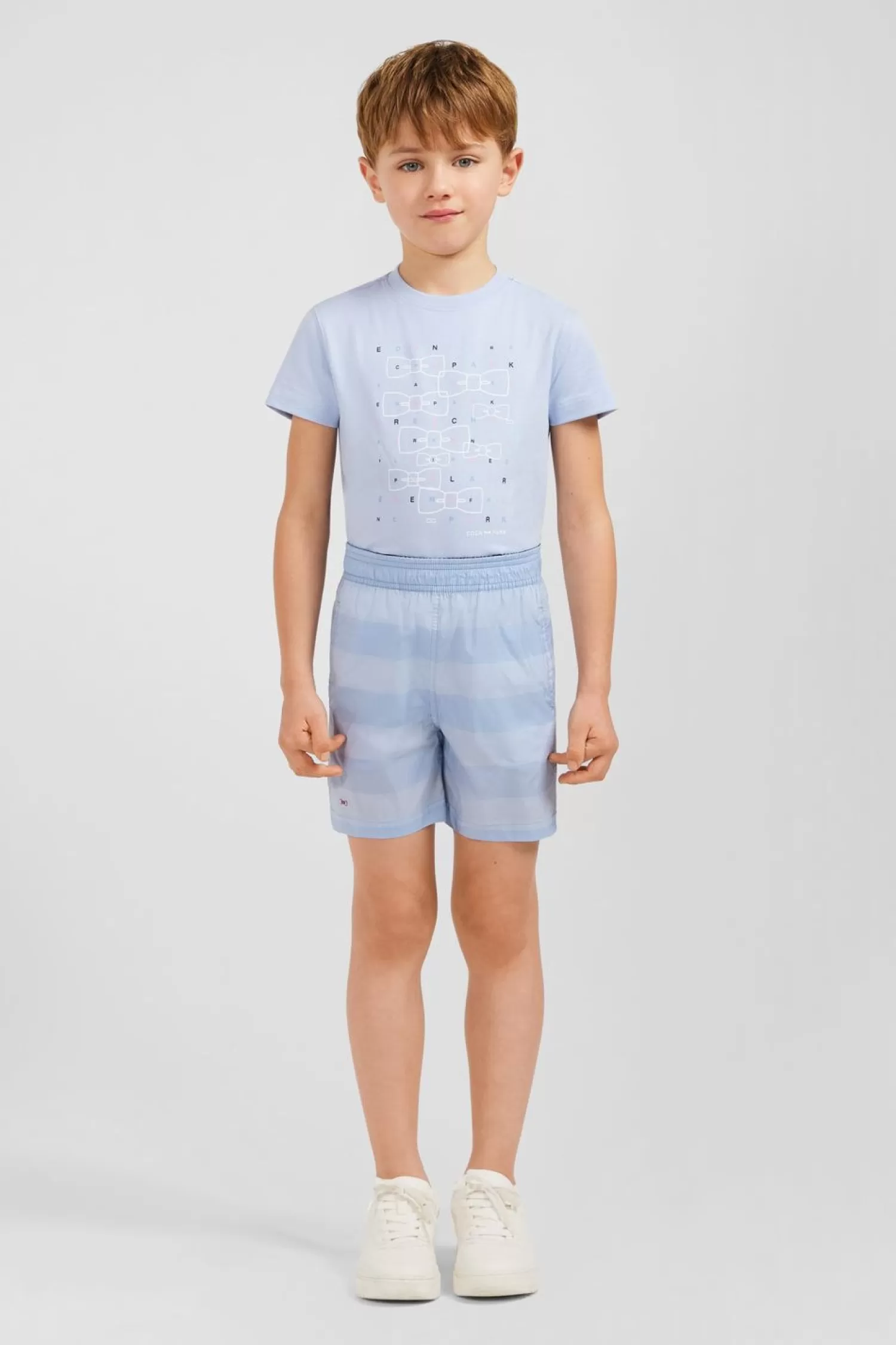 Eden Park Short De Bain Enfant A Rayures Bleu Clair-Enfant Enfant