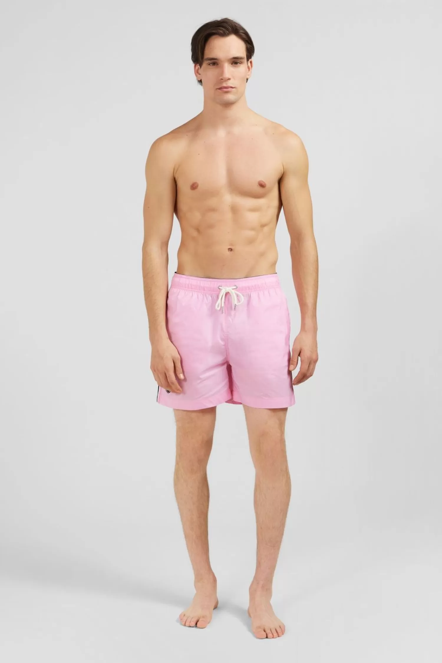 Eden Park Short De Bain Uni Detail Bandes Tricolores-Homme Maillots De Bain