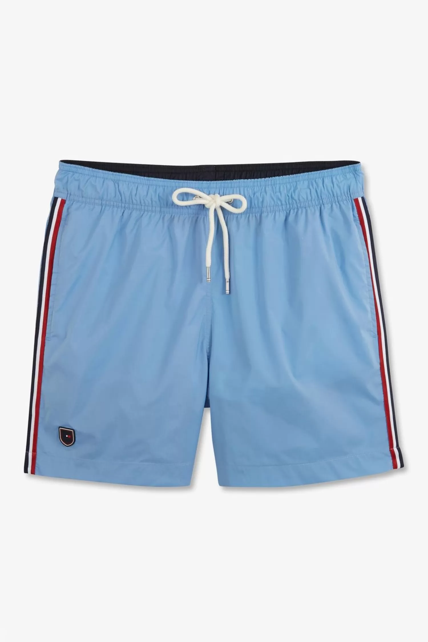 Eden Park Short De Bain Uni Detail Bandes Tricolores-Homme Maillots De Bain