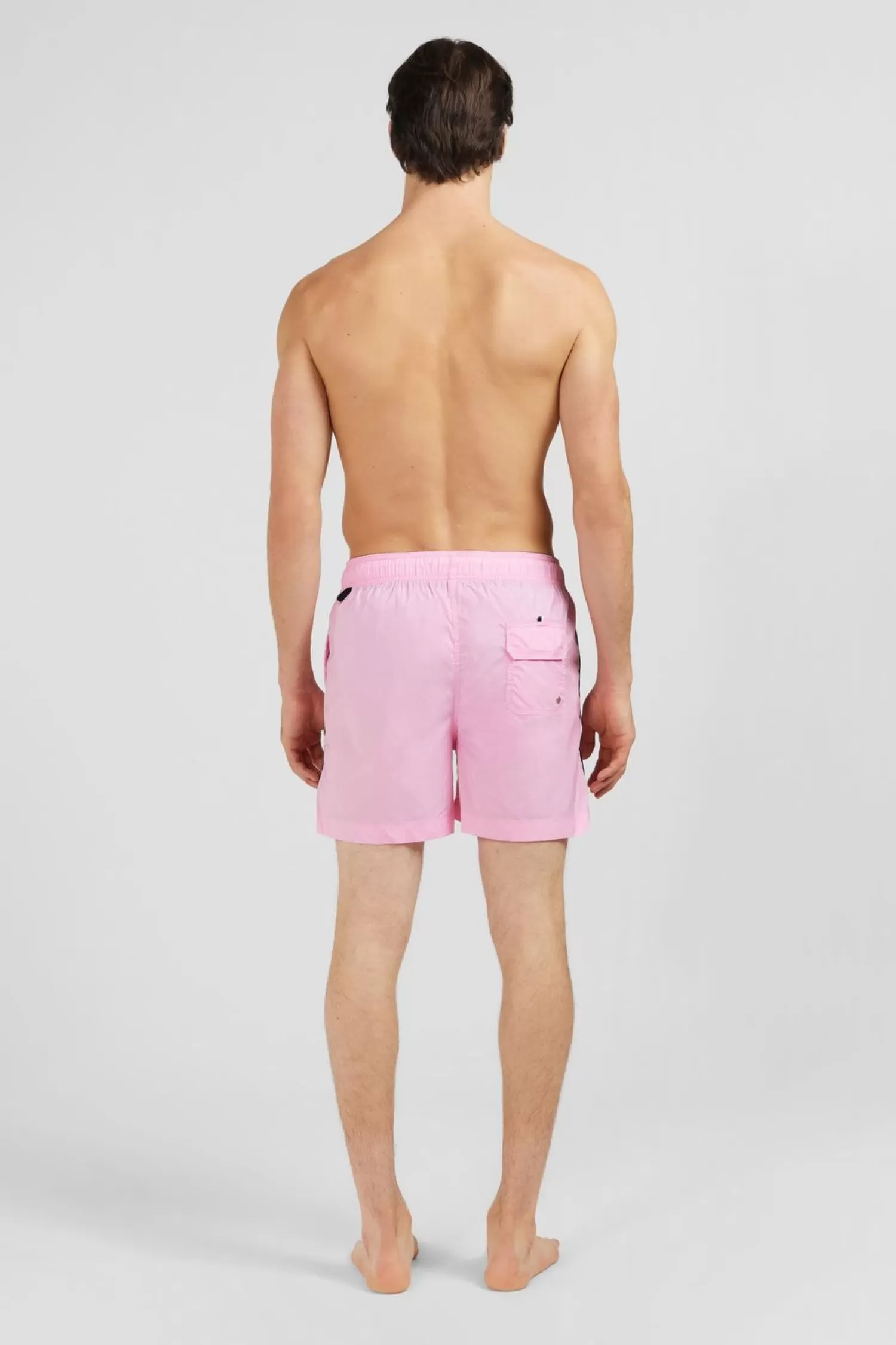 Eden Park Short De Bain Uni Detail Bandes Tricolores-Homme Maillots De Bain