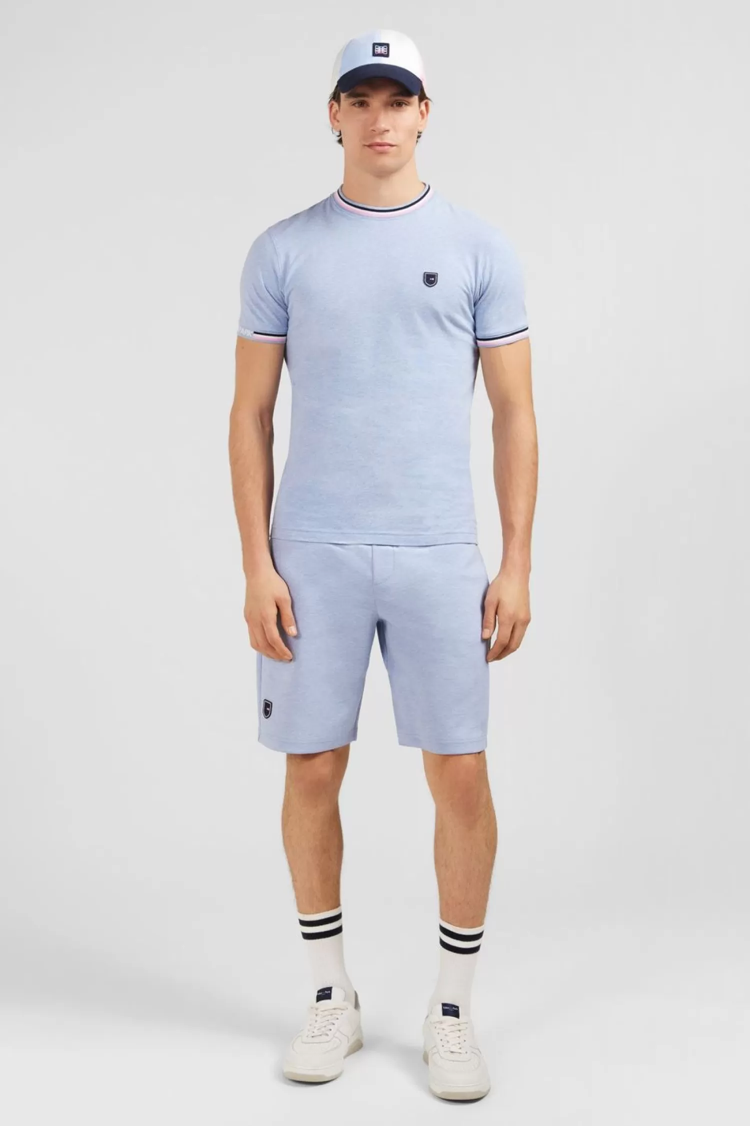 Eden Park Short En Molleton Bleu Clair-Homme Shorts Et Bermudas