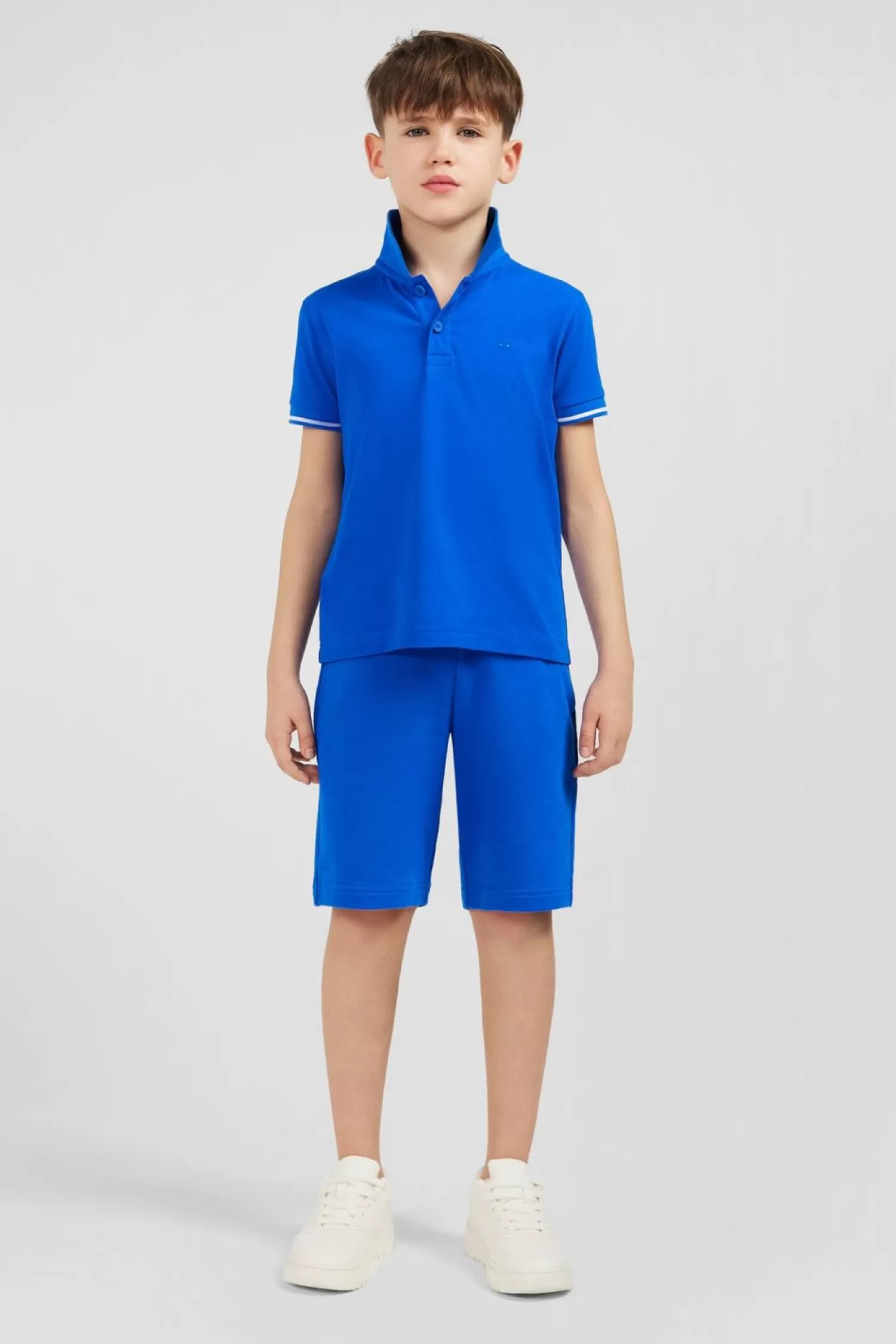 Eden Park Short En Molleton Bleu Coupe Regular-Enfant Enfant