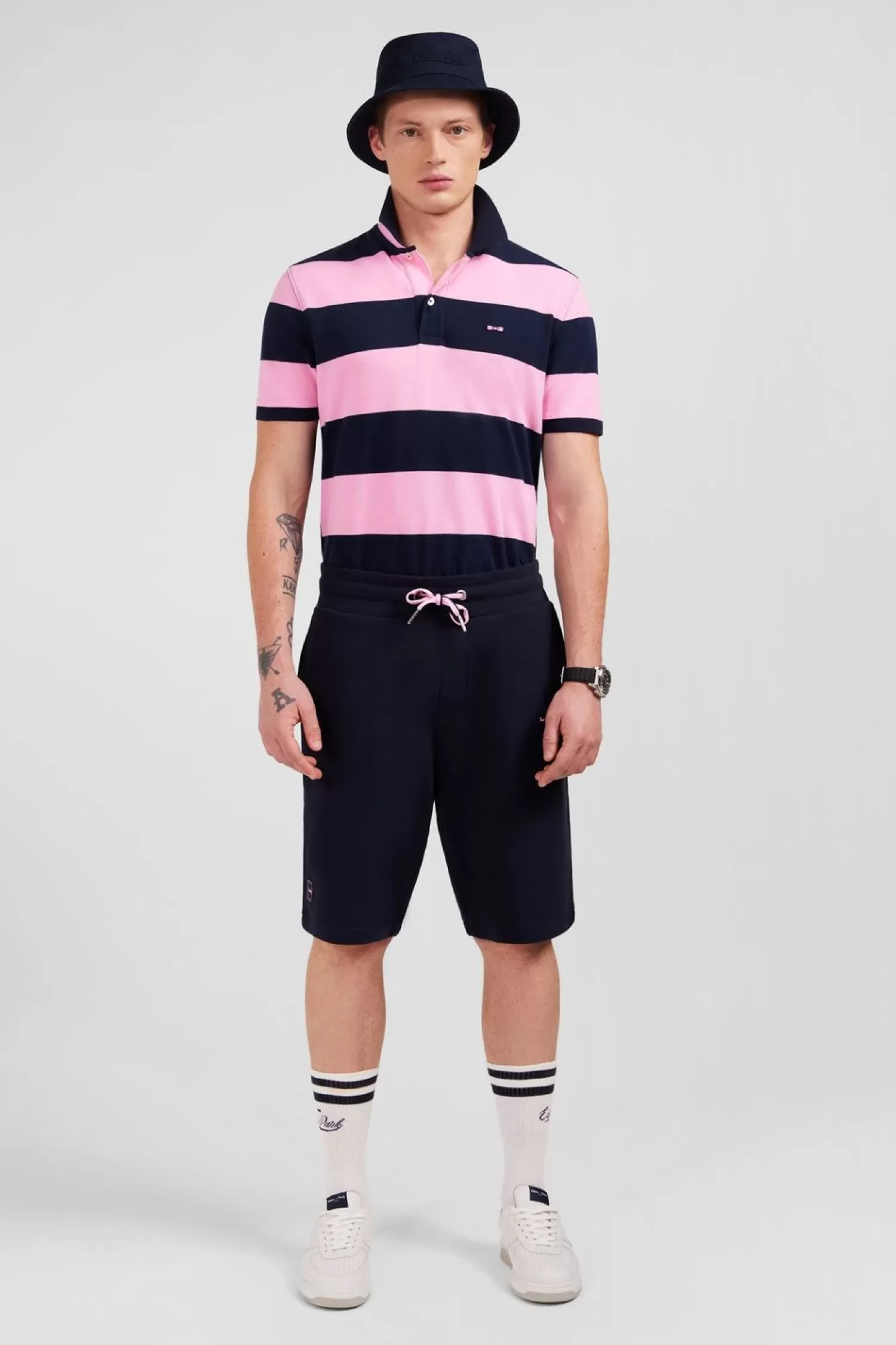 Eden Park Short En Molleton Bleu Marine-Homme Shorts Et Bermudas