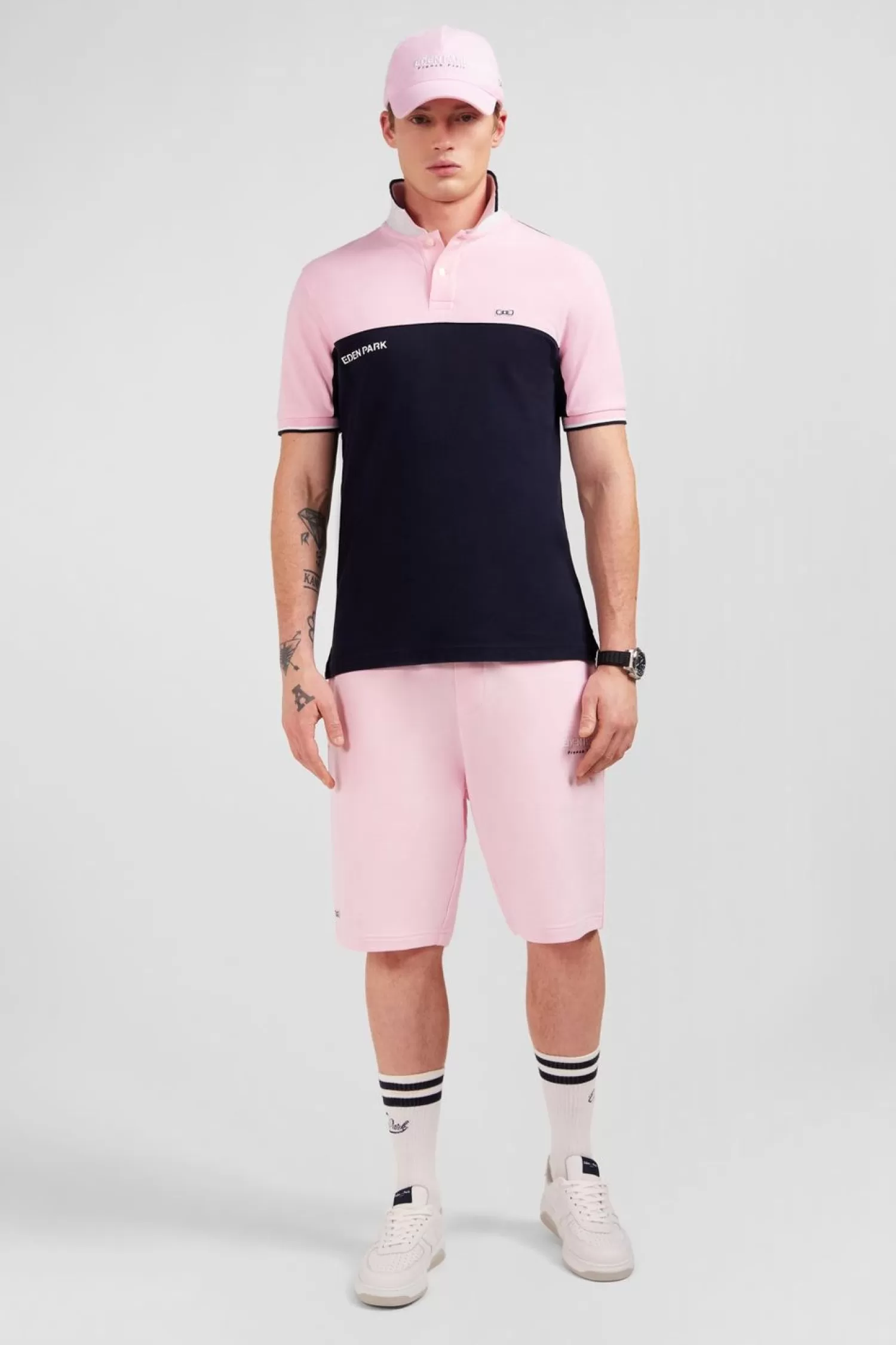 Eden Park Short En Molleton Rose-Homme Shorts Et Bermudas