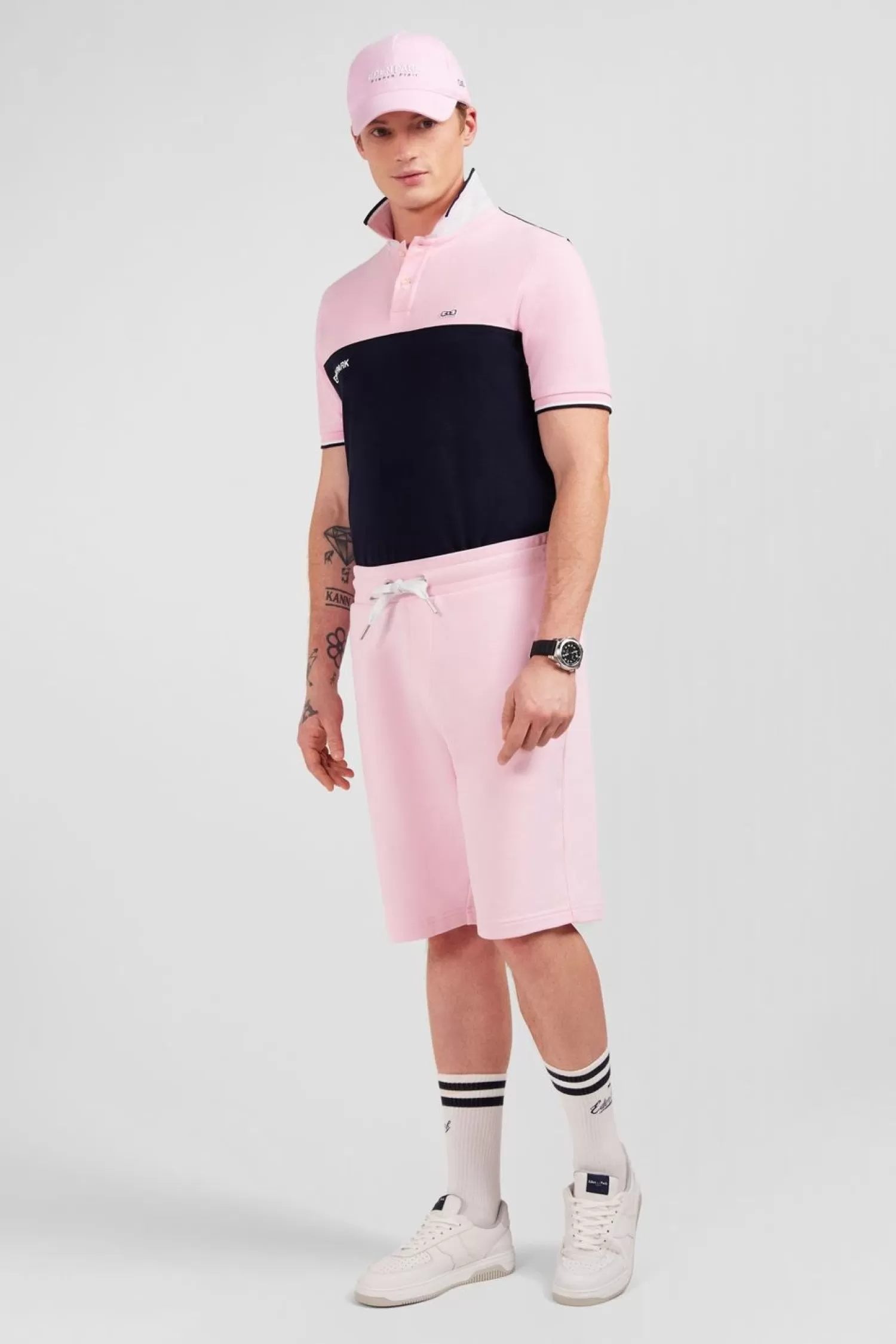 Eden Park Short En Molleton Rose-Homme Shorts Et Bermudas